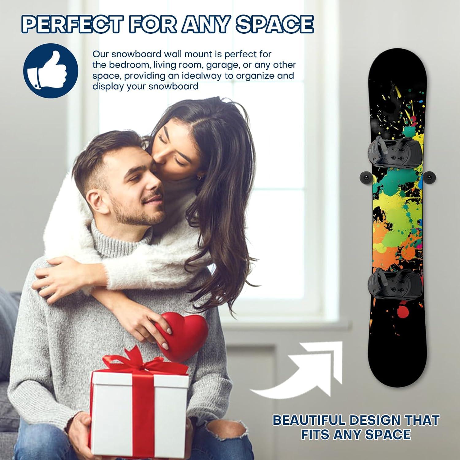 Soporte de Pared para Snowboard Rolitwils - 2 Piezas Negro