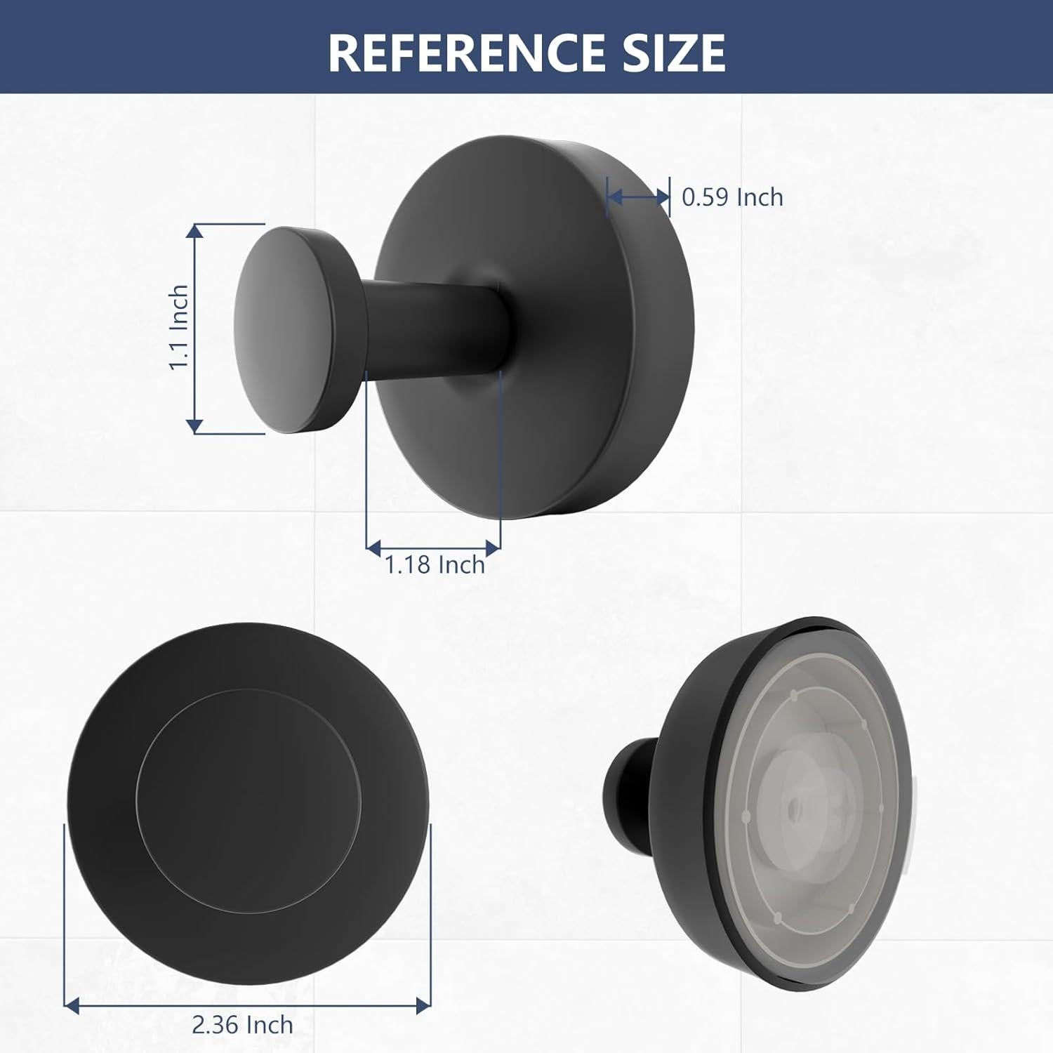 Ganchos de Ventosa ENUODA 2 Paquete Acero Inoxidable 1.81 kg