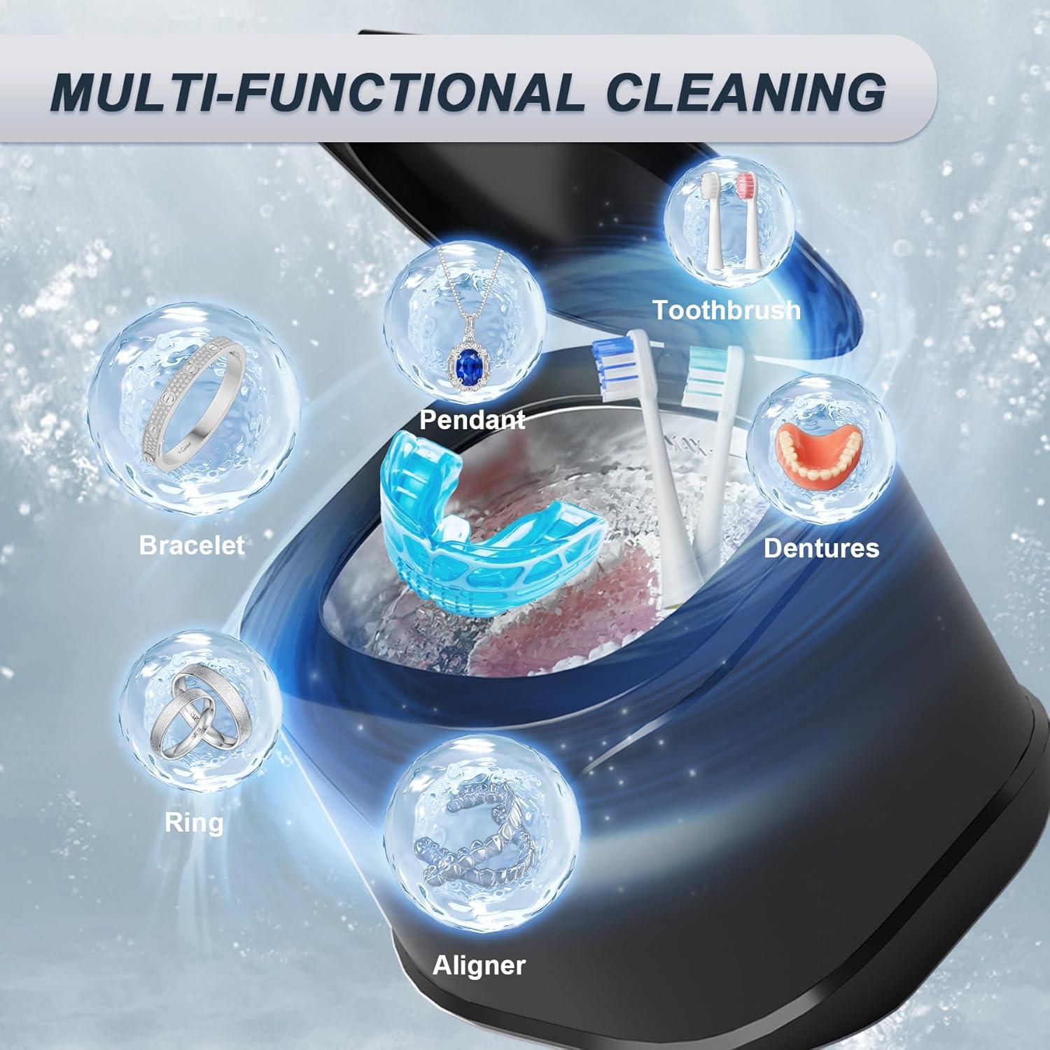 Limpiador Ultrasónico KUNPHY para Retenedores y Dentaduras 46KHz