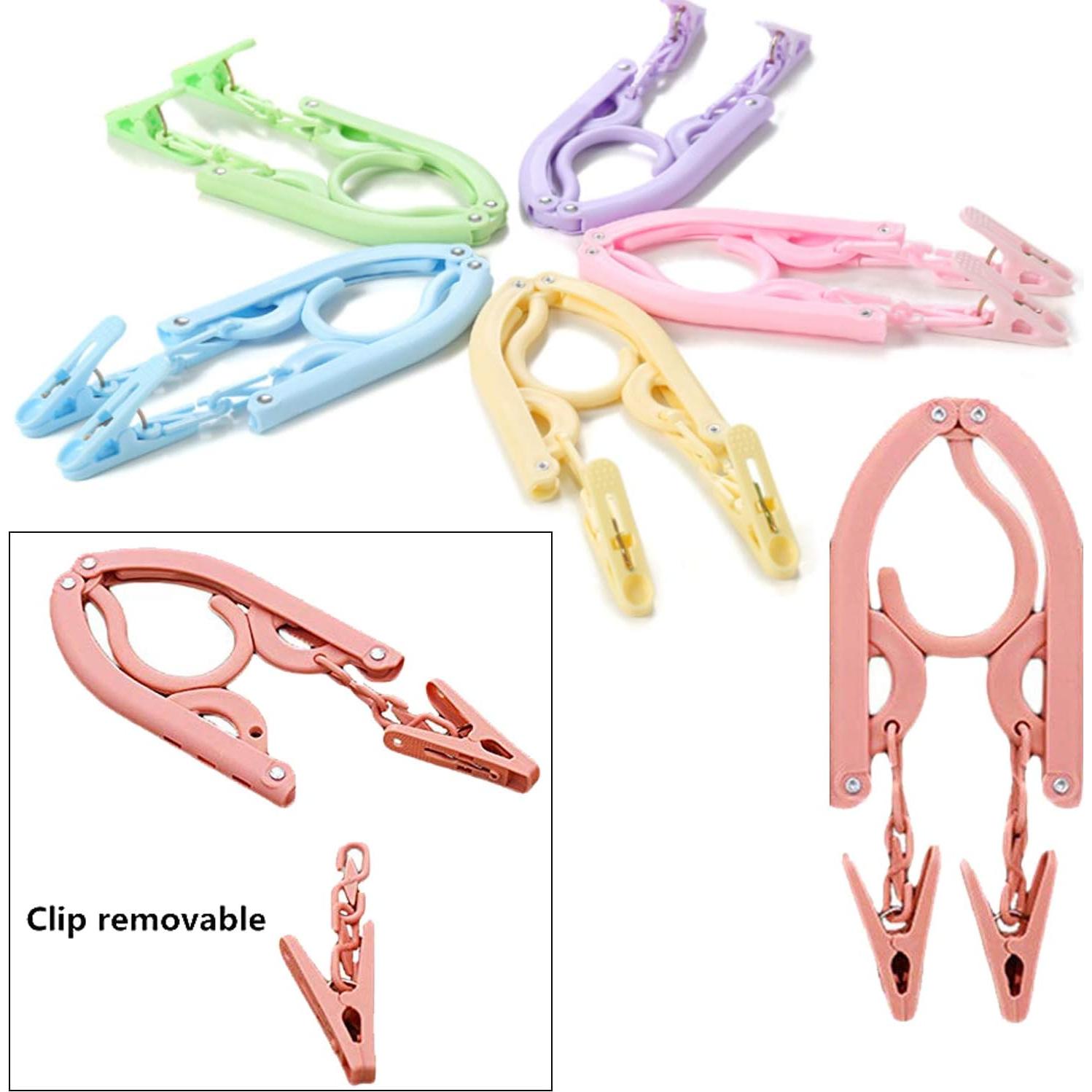 Perchas de Viaje YOUOWO 12 Pcs Plegables Antideslizantes