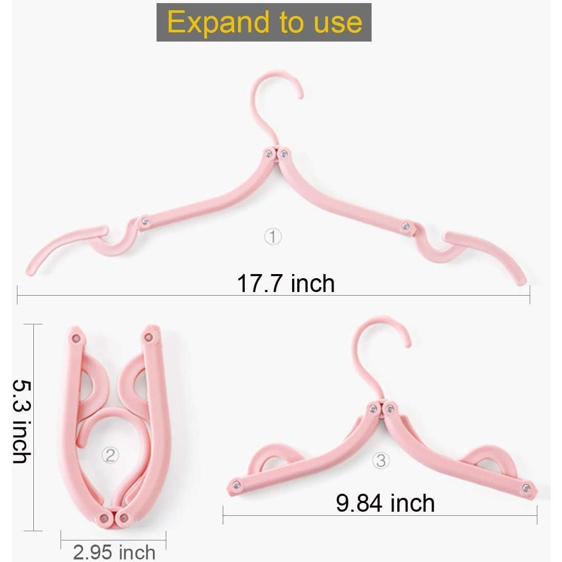 Perchas de Viaje YOUOWO 12 Pcs Plegables Antideslizantes