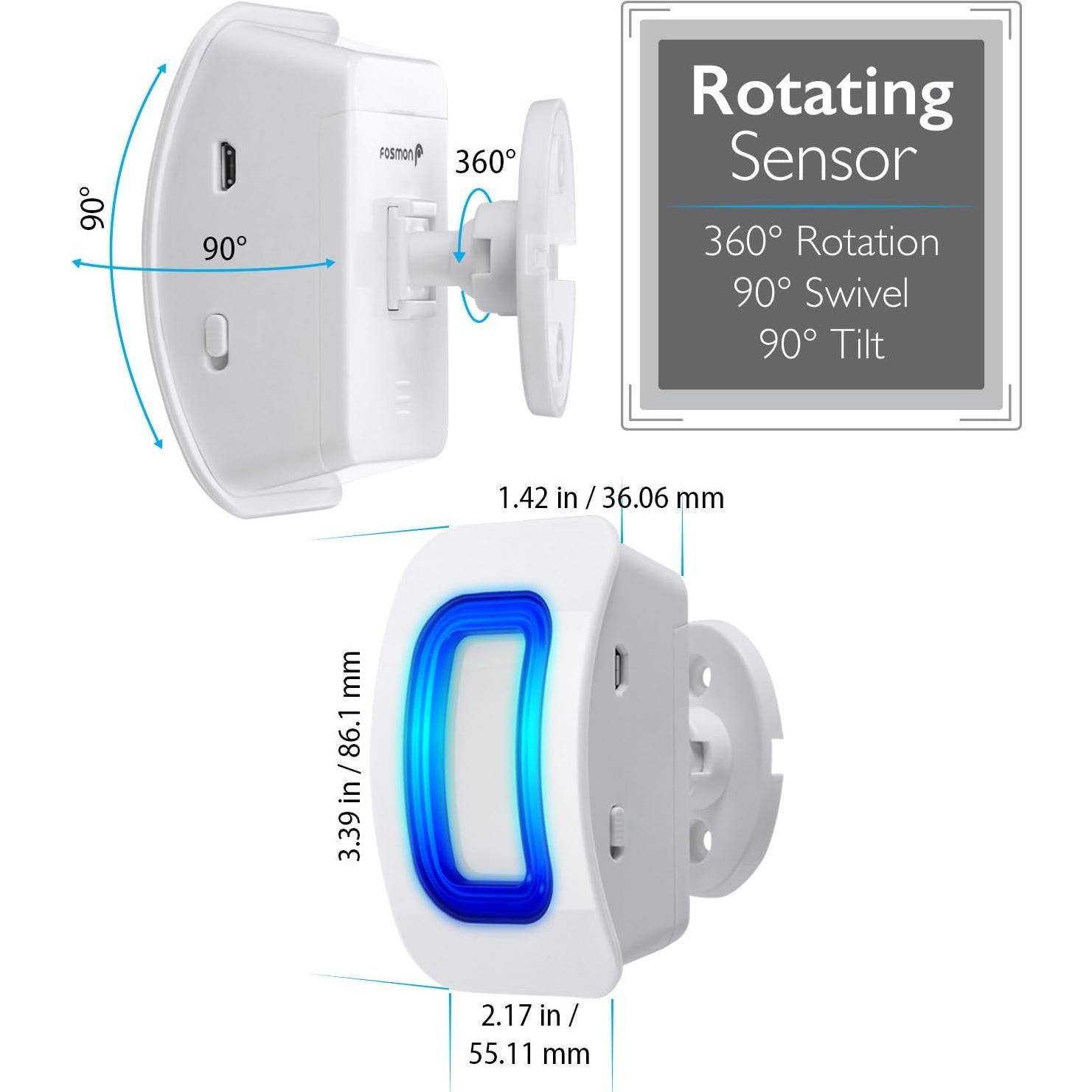 Sensor de Movimiento Fosmon WaveLink 51054HOM - Blanco