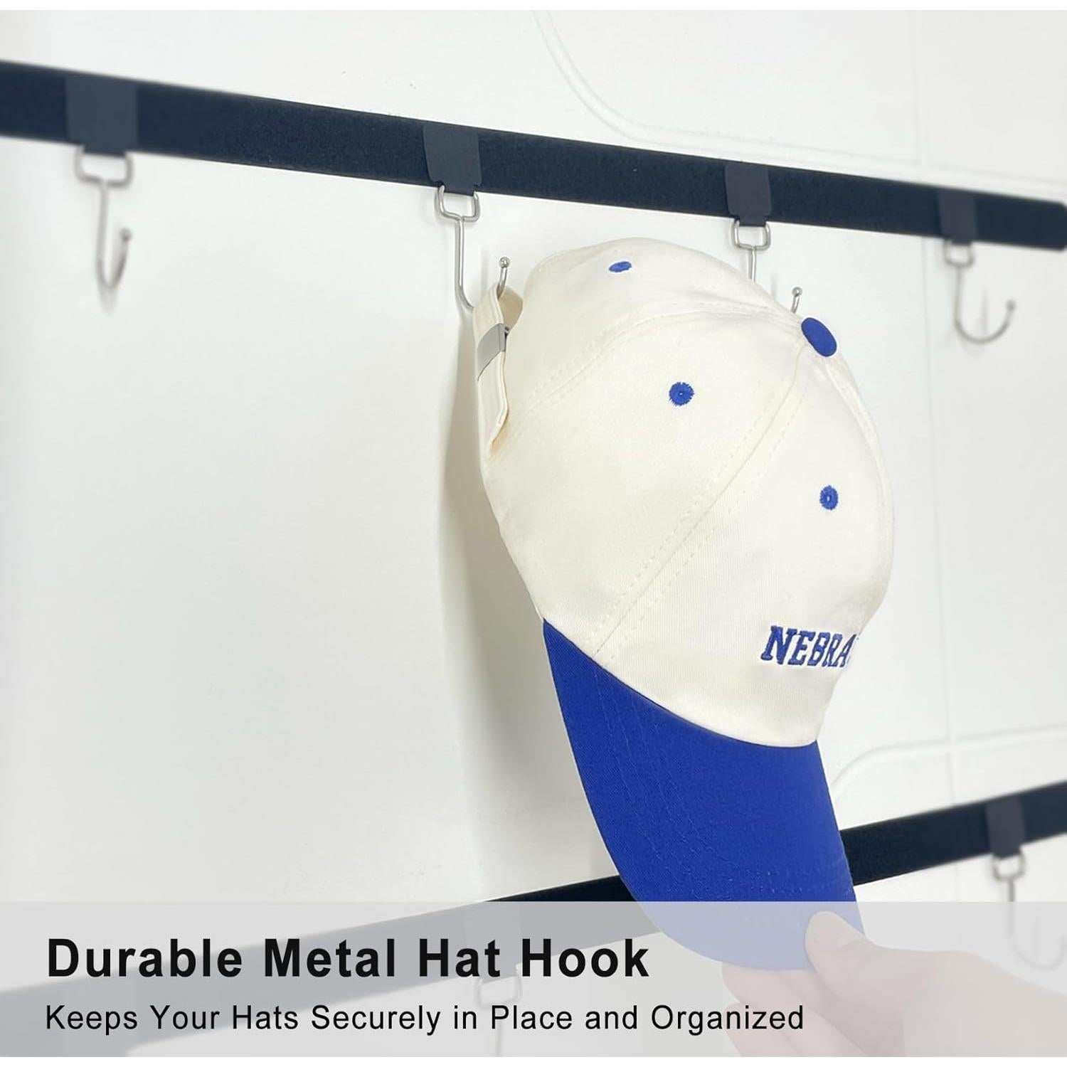 Organizador de Sombreros Adhesivo ETOWIFA - Soporte para 36 Gorras