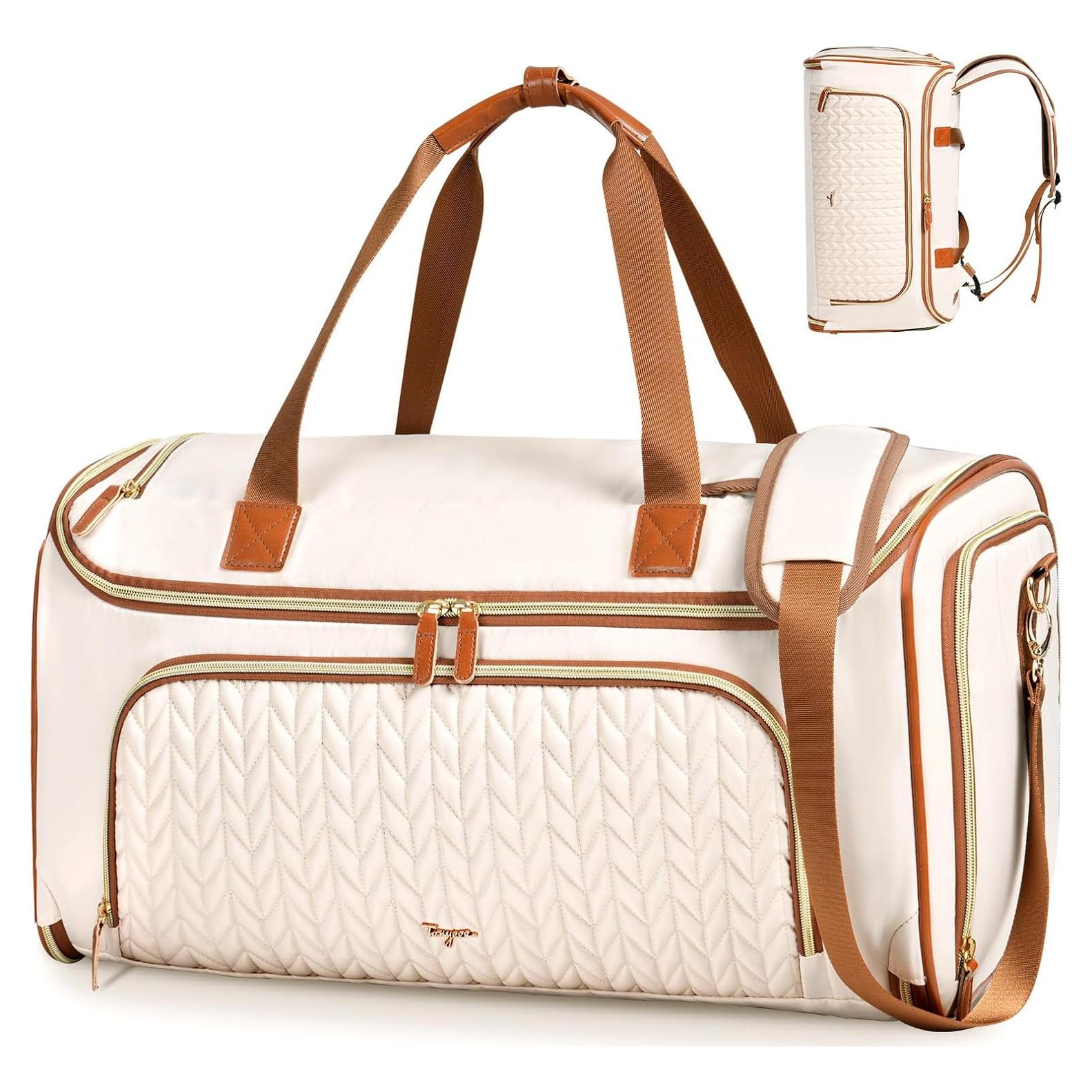 Bolsa Duffle Convertible 4 en 1 para Mujeres - Albaricoque