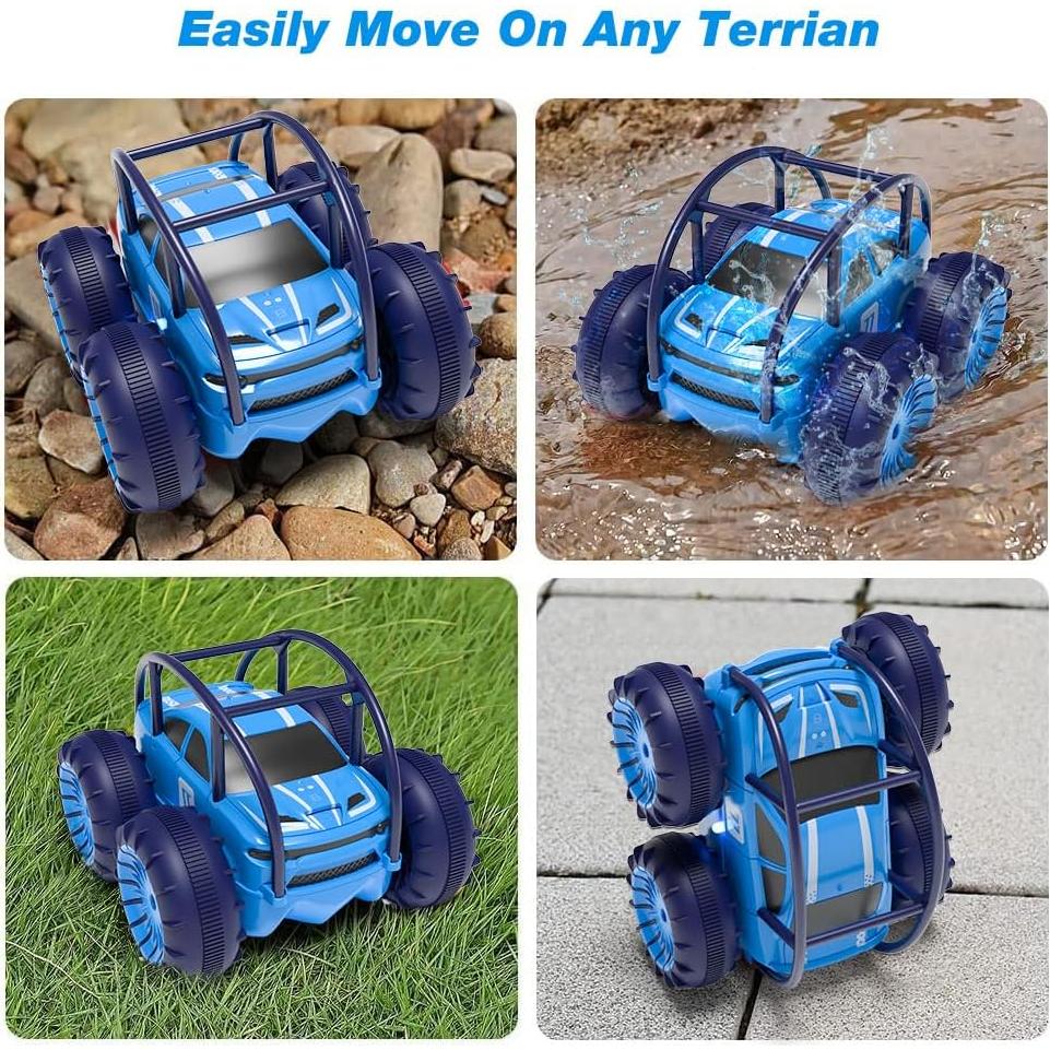 Coche RC Anfibio MaxTronic 4WD 15KM/H Azul IP68