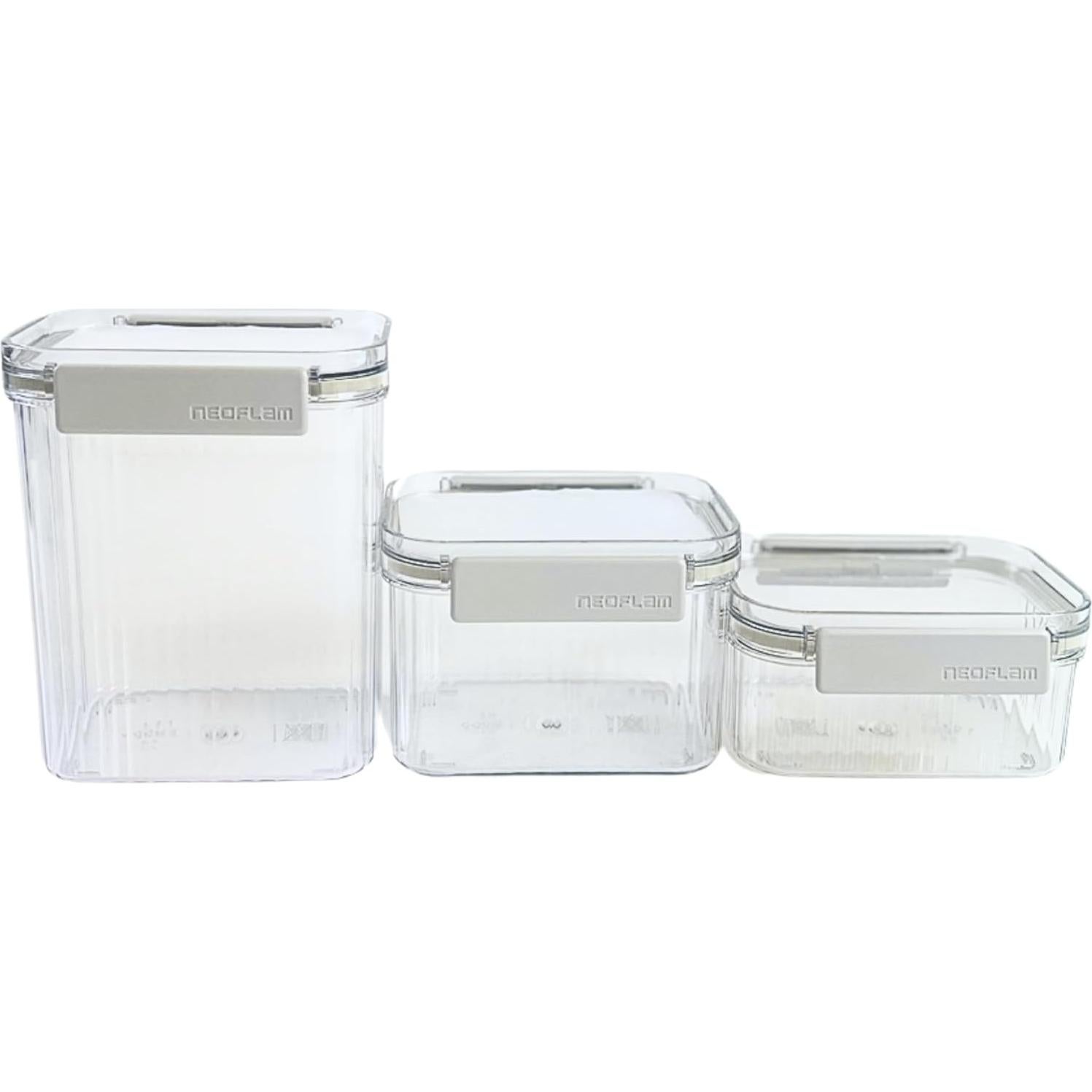 Set de 3 Contenedores de Alimentos Herméticos Neoflam 442g-1244g