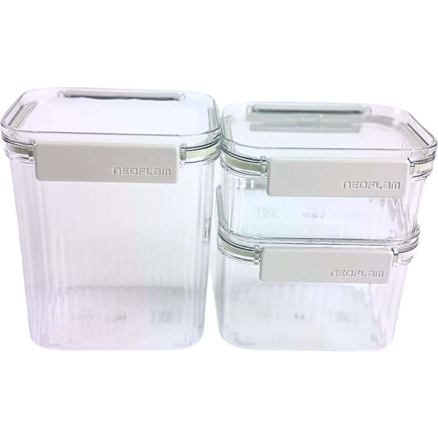 Set de 3 Contenedores de Alimentos Herméticos Neoflam 442g-1244g