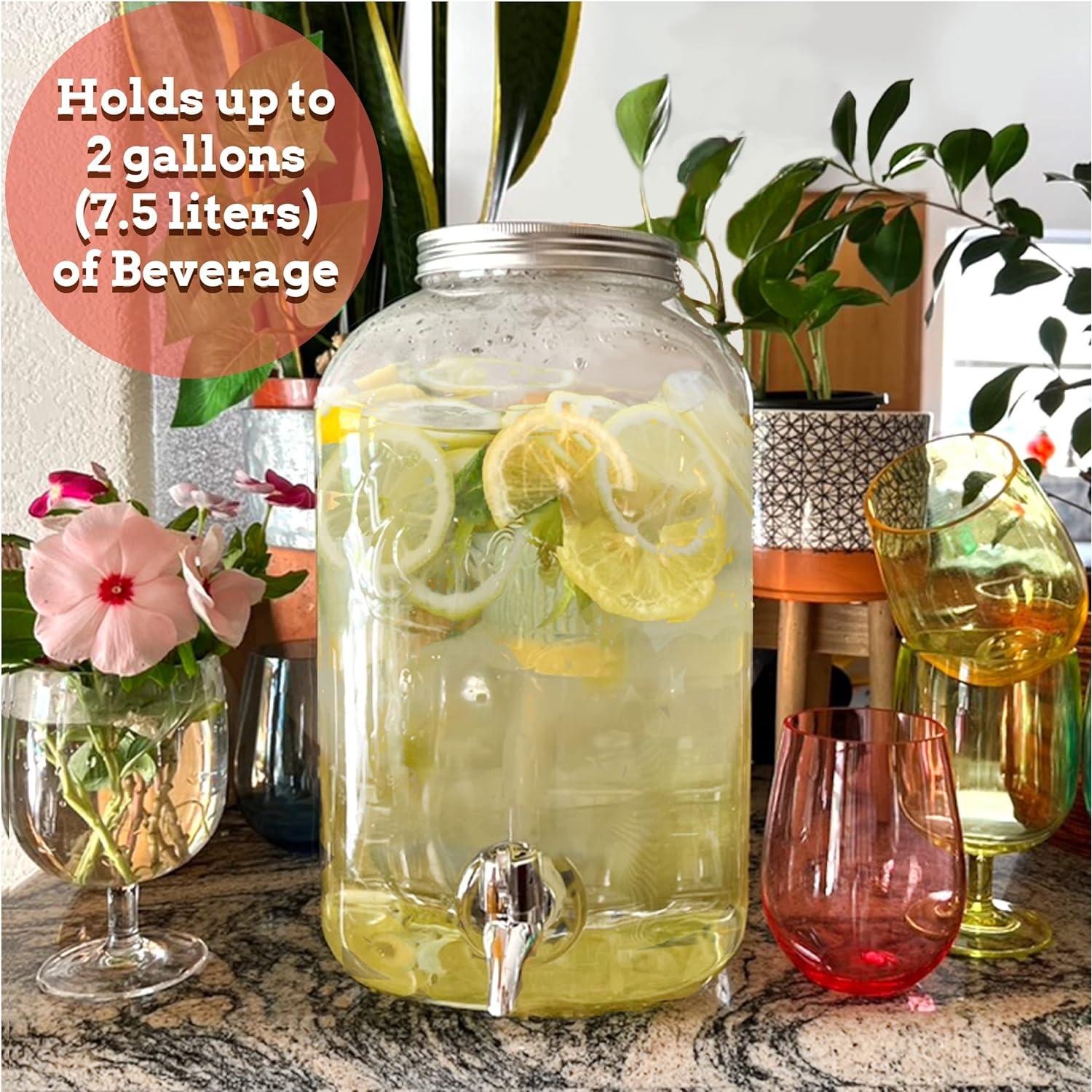 Dispensador de Bebidas de Plástico Lily's Home 7.5L con Grifo