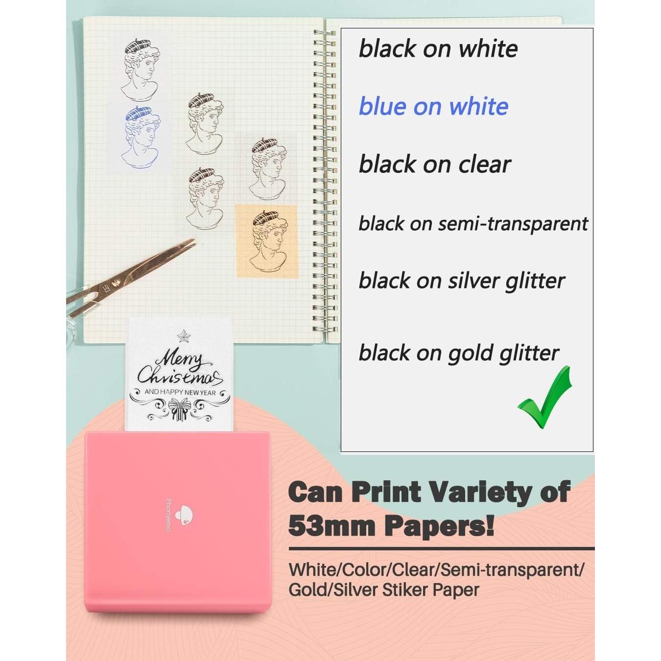 Impresora de Etiquetas Térmica Phomemo M02 Rosa Mini Bluetooth