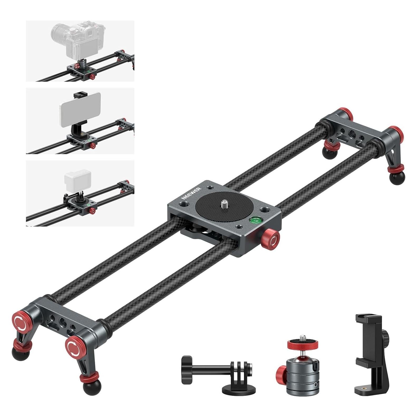 Deslizador de Cámara NEEWER CS1M 40cm Fibra de Carbono Ajustable