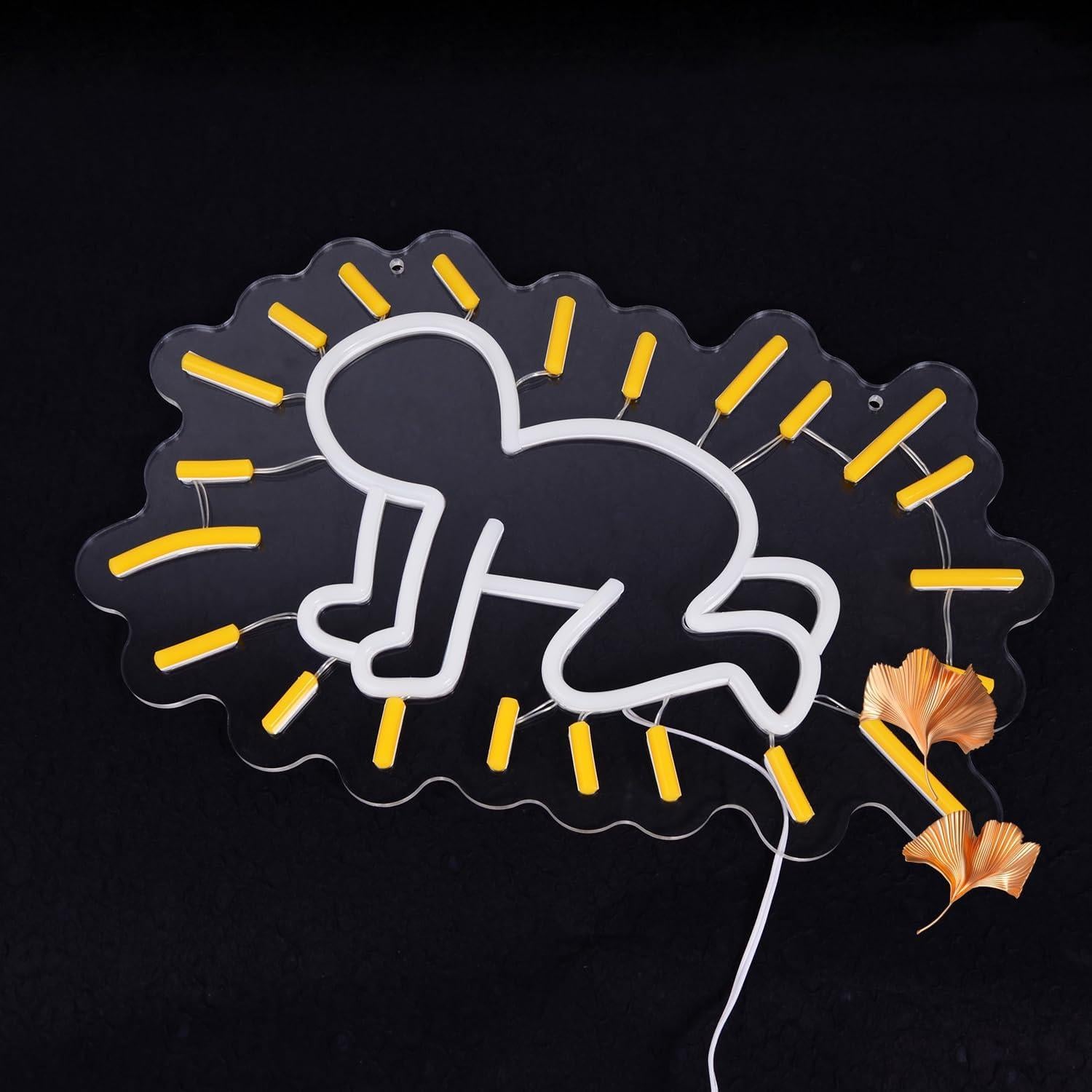 Luz Neon LED Bebé Brillante 40x25.7 cm Wutrnjd Decoración