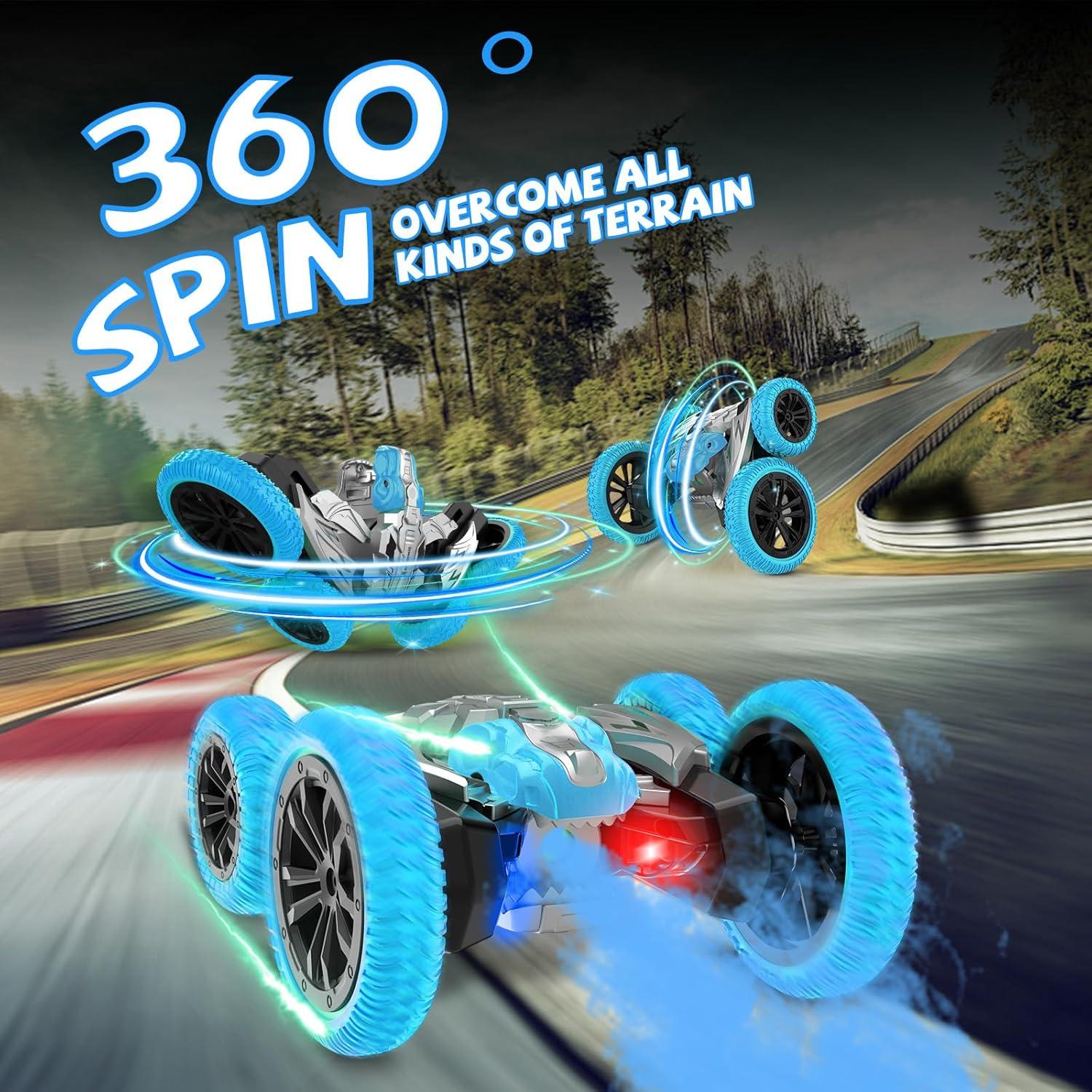 Coche RC Acrobático Paaxido 360° Doble Cara Azul