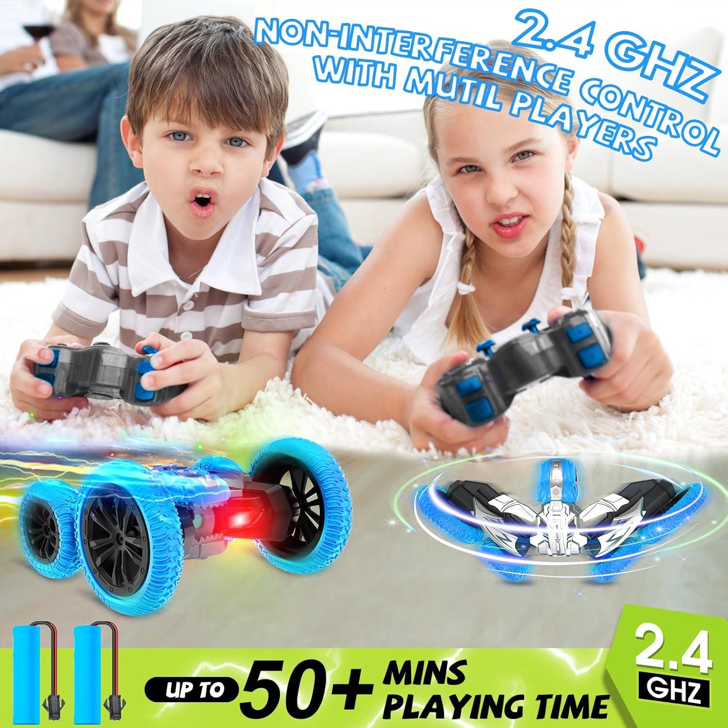 Coche RC Acrobático Paaxido 360° Doble Cara Azul