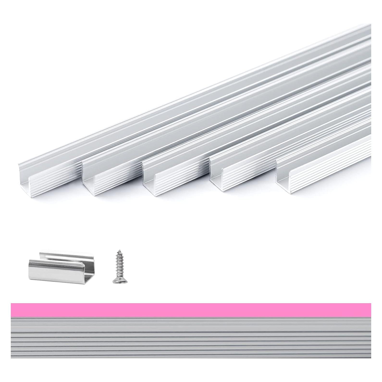 Soporte de Montaje Aluminio Shine Decor 1M para Luces LED 6x12mm