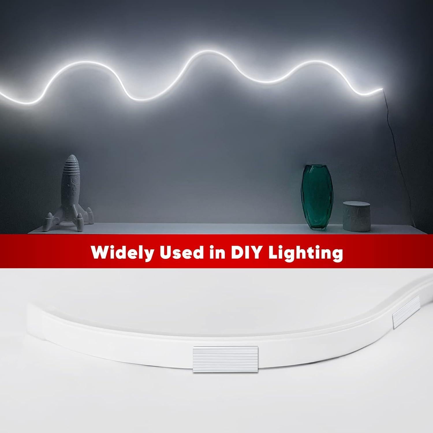 Soporte de Montaje Aluminio Shine Decor 1M para Luces LED 6x12mm