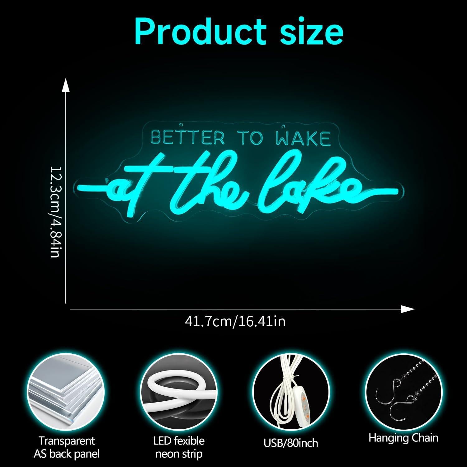 Letrero Neón Decorativo Dpaint Luz LED Ajustable Azul 30x10 cm