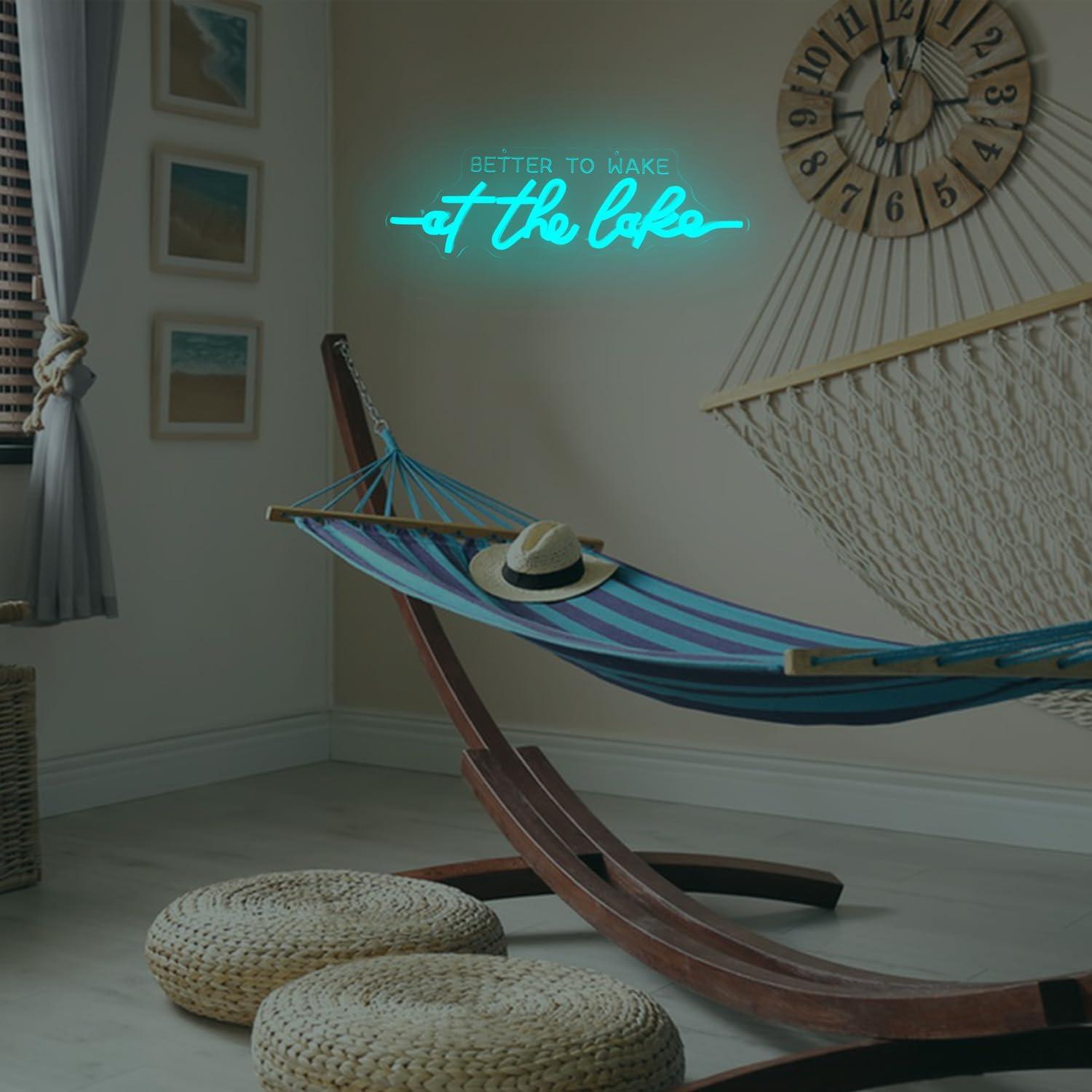 Letrero Neón Decorativo Dpaint Luz LED Ajustable Azul 30x10 cm