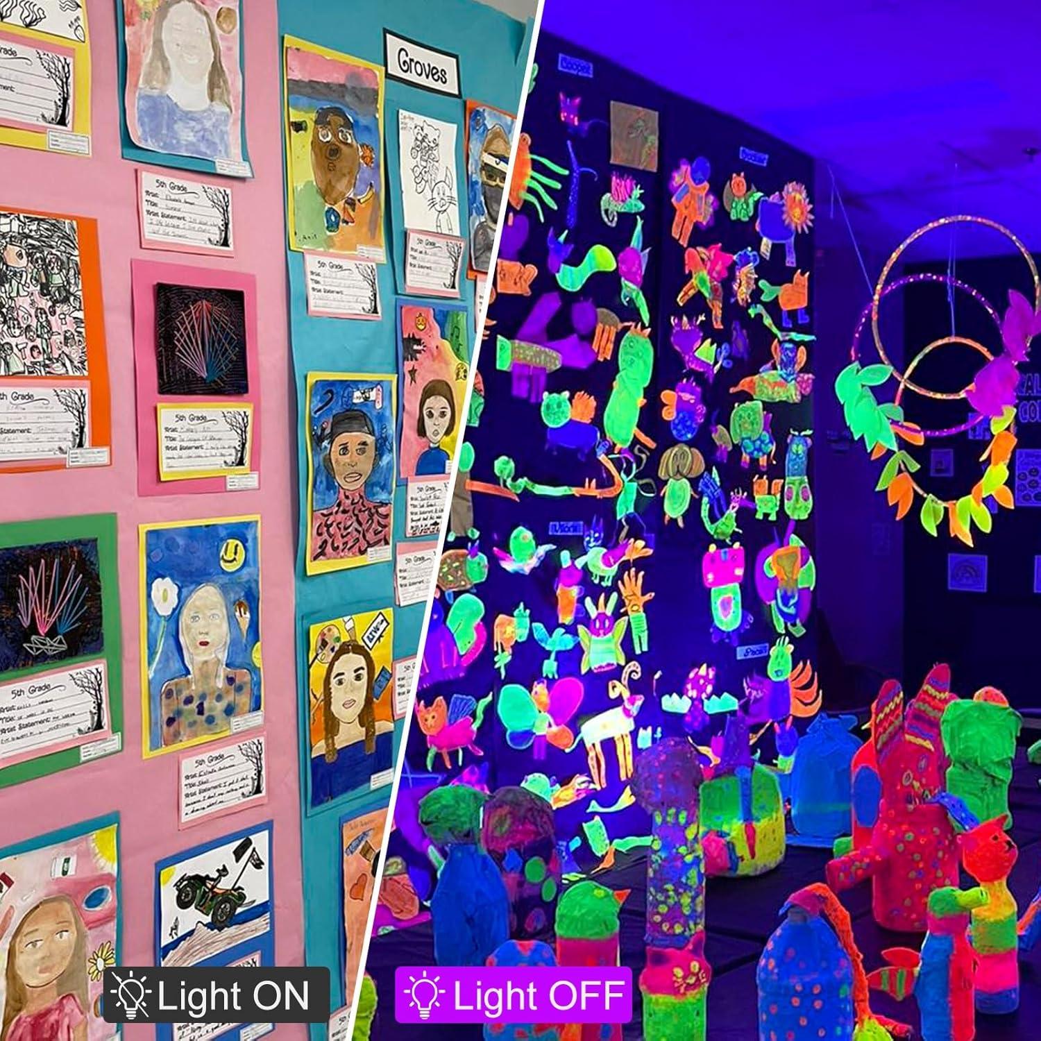 Paquete de 8 Barras de Luz Negra LED 40W YIAYETOG para Fiestas