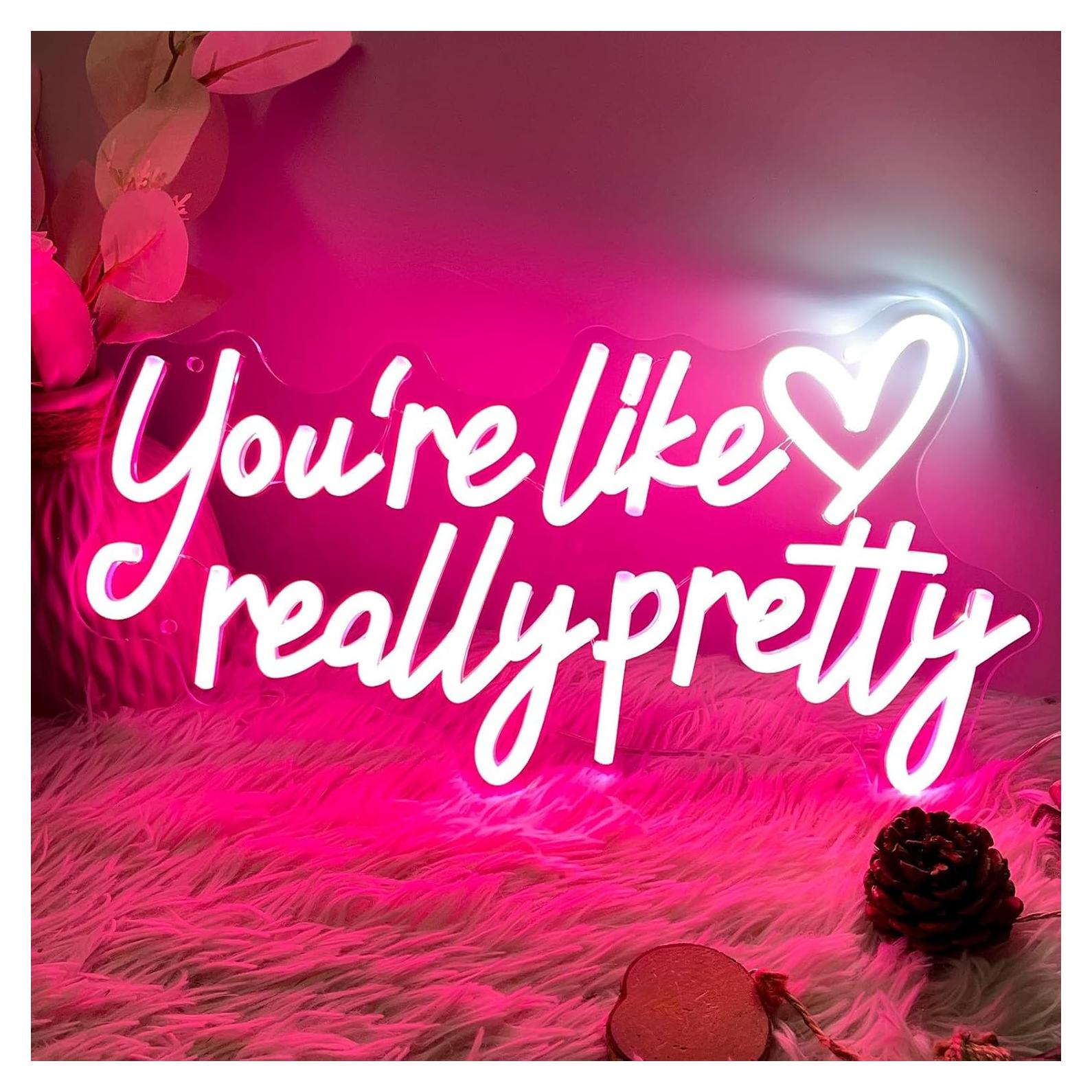 Letrero de neón LED Eres Bonita 40x20.6 cm Decoración