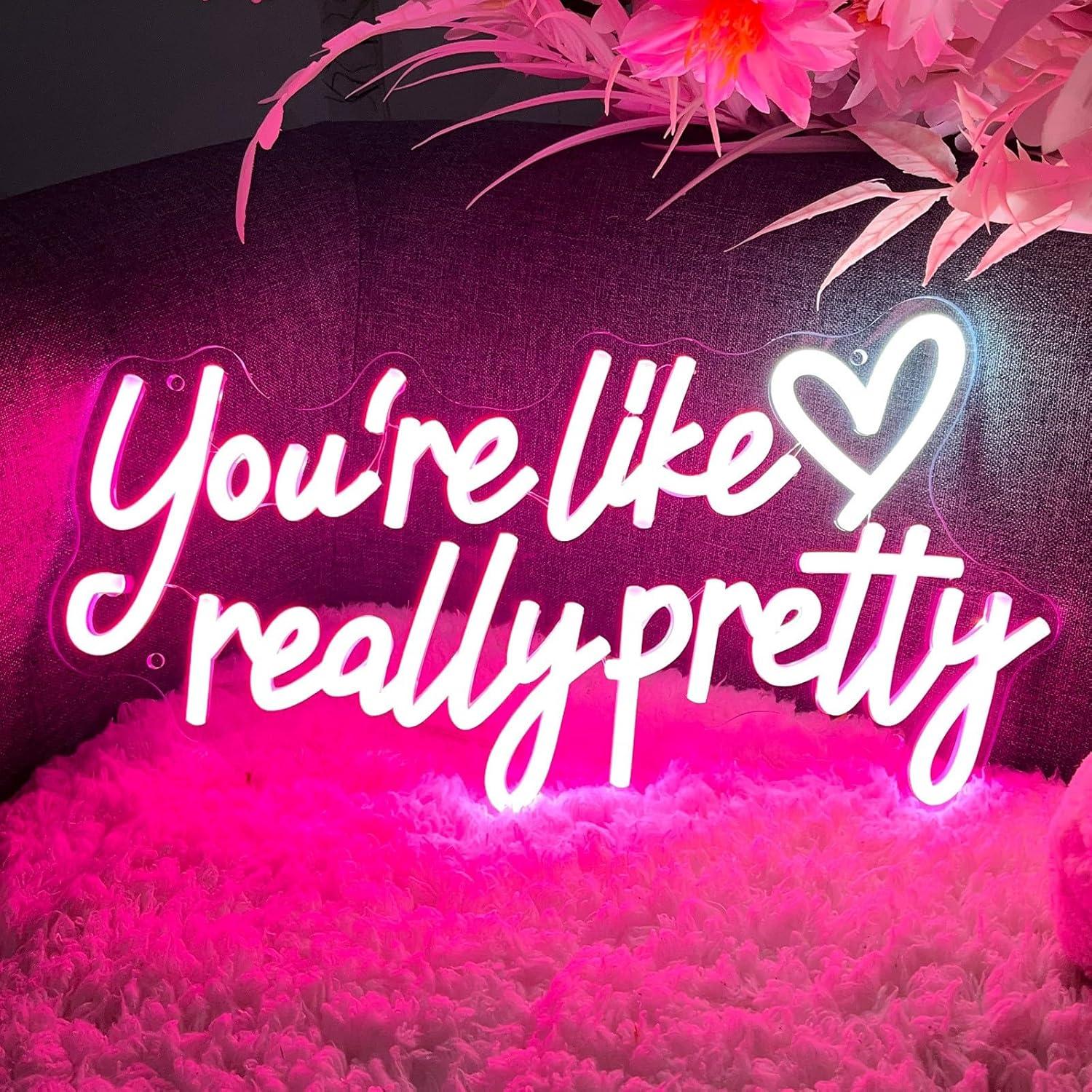 Letrero de neón LED Eres Bonita 40x20.6 cm Decoración