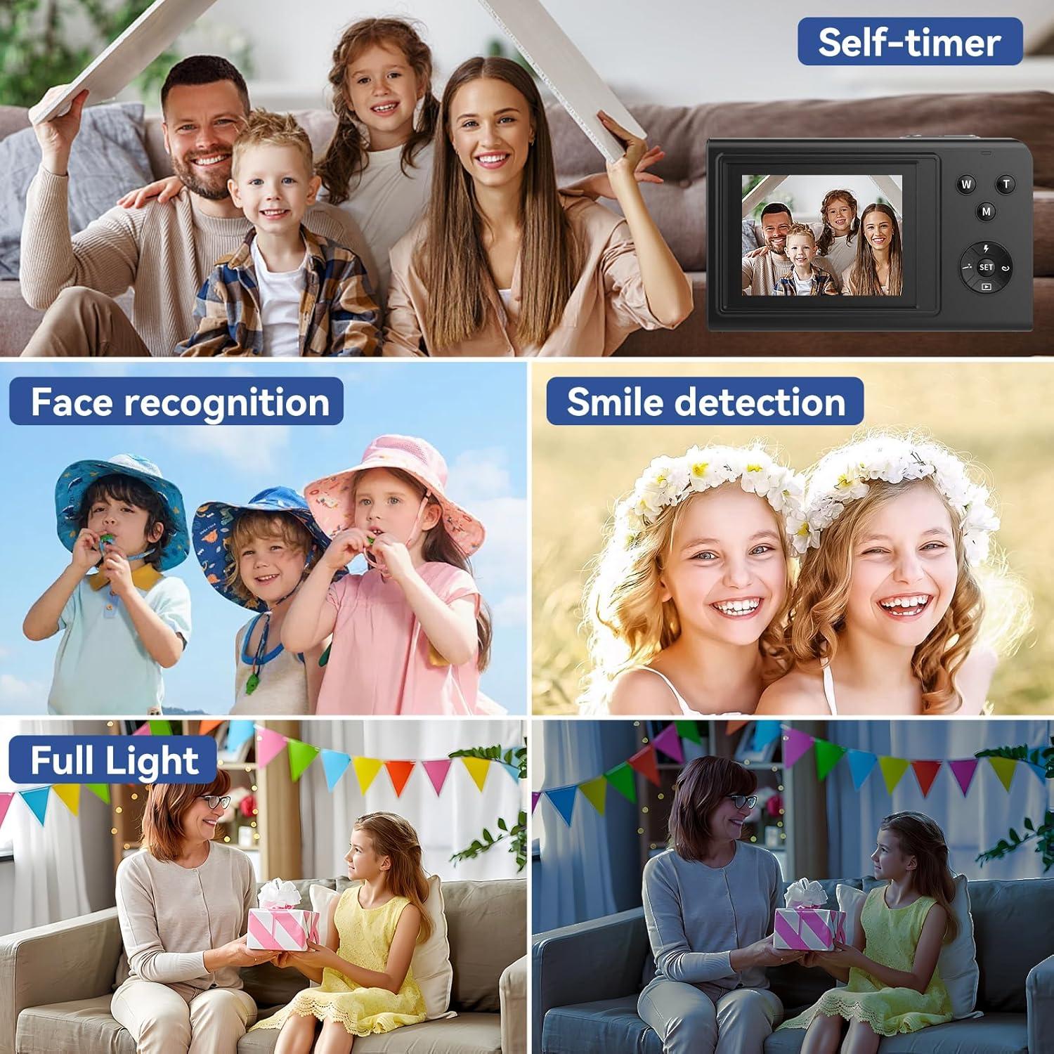 Cámara Digital Compacta Twylyte CDF9P 56MP FHD 1080P Zoom 16X