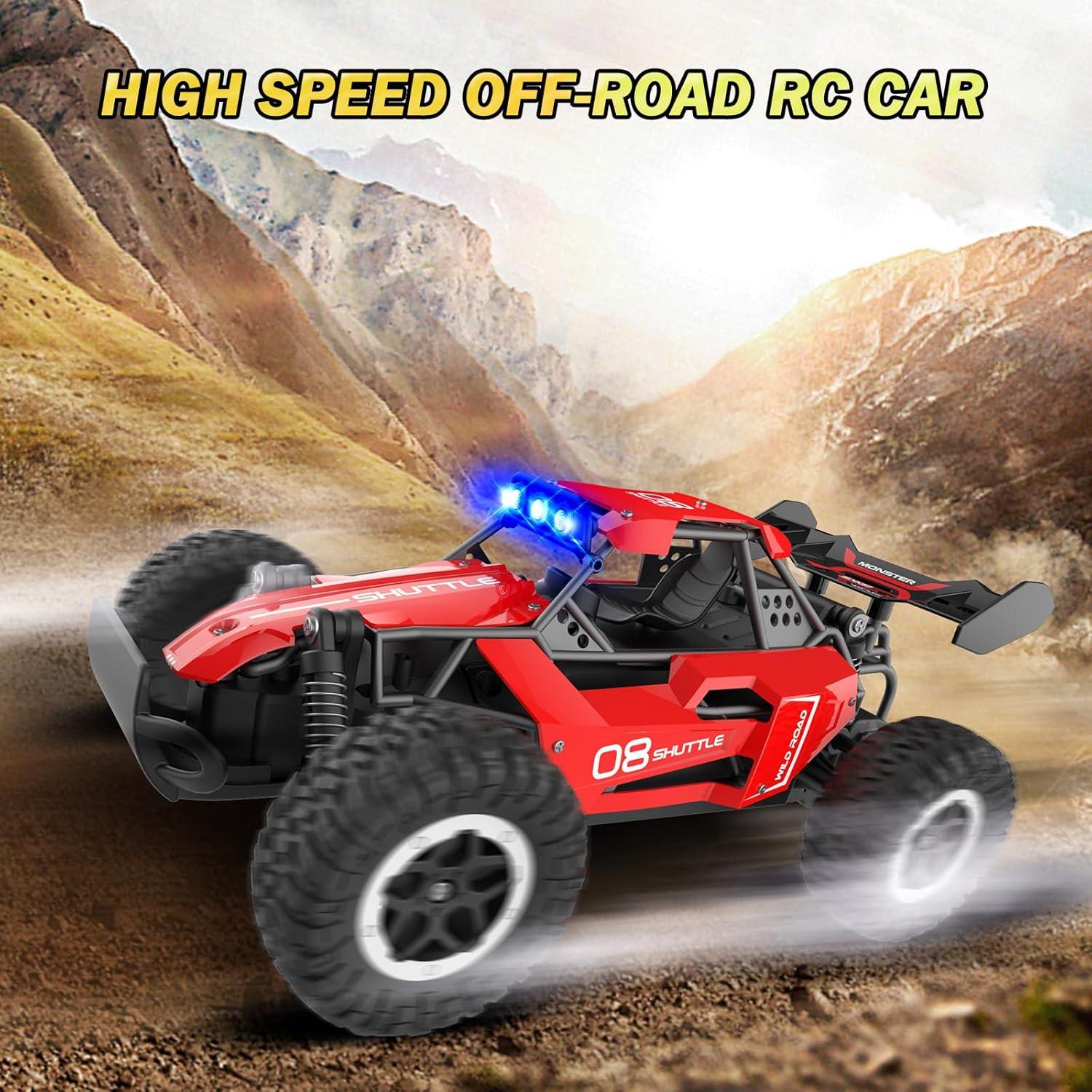 Coche RC Monstruo SZJJX 2WD 20 KM/H LED 3+ Rojo