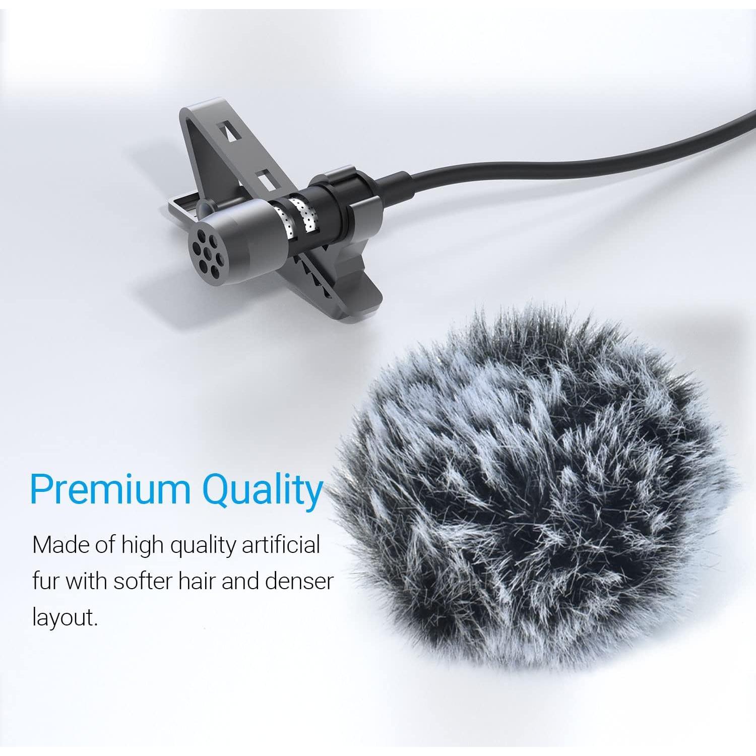 Cubilux Juego de Muff Wind y Cubierta de Espuma para Micrófono