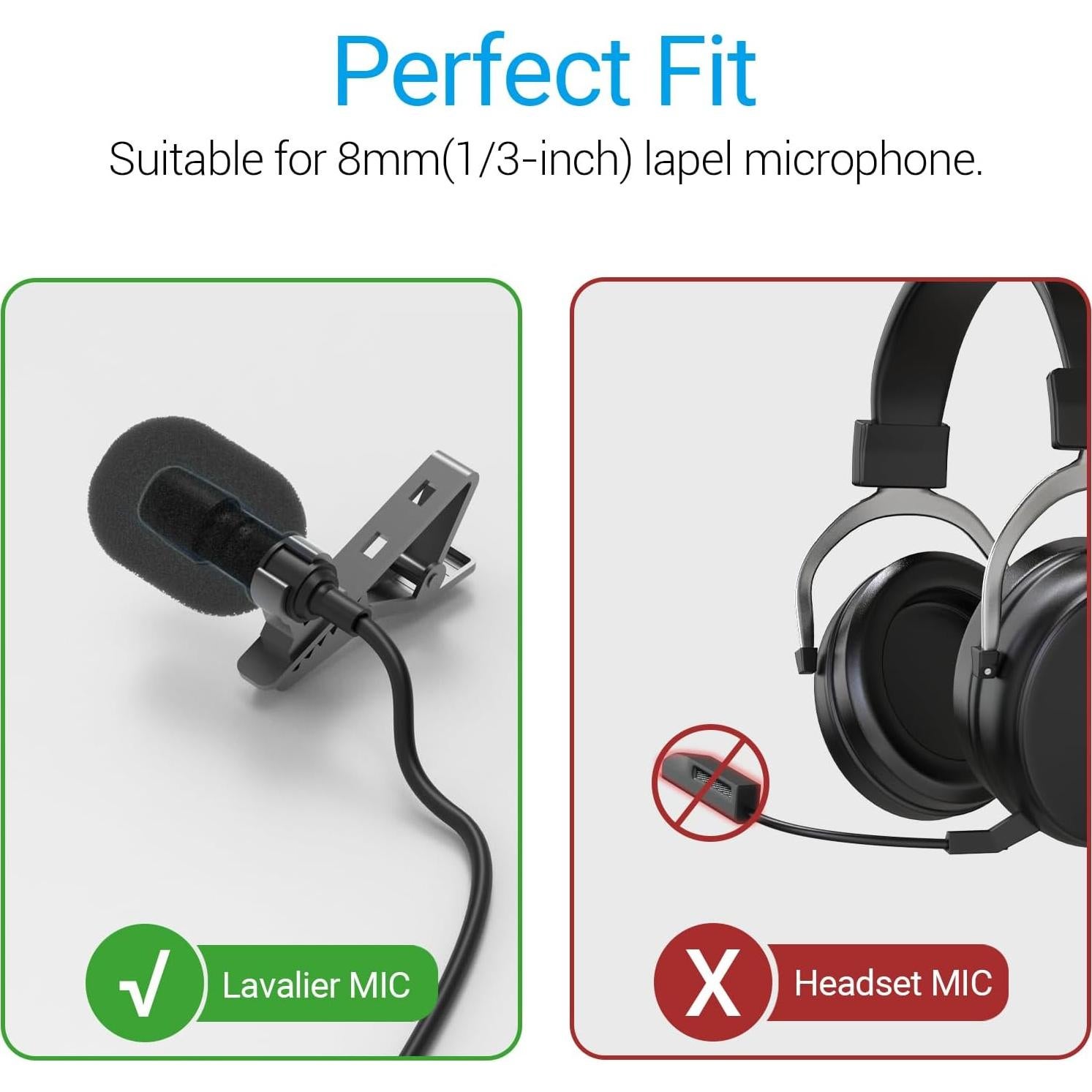 Cubilux Juego de Muff Wind y Cubierta de Espuma para Micrófono