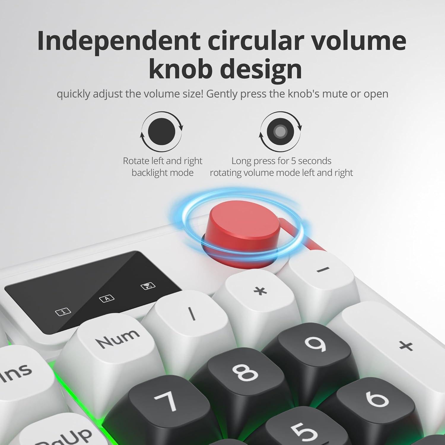 Teclado Inalámbrico RGB CJXSP 96% con Pantalla y Perilla