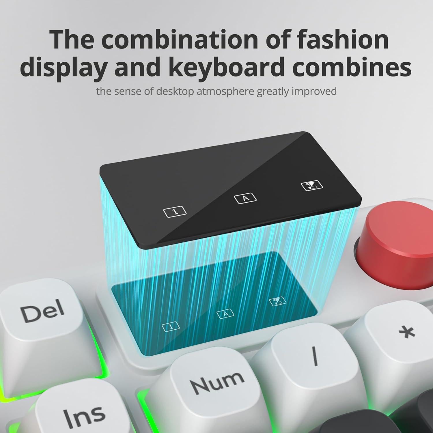 Teclado Inalámbrico RGB CJXSP 96% con Pantalla y Perilla