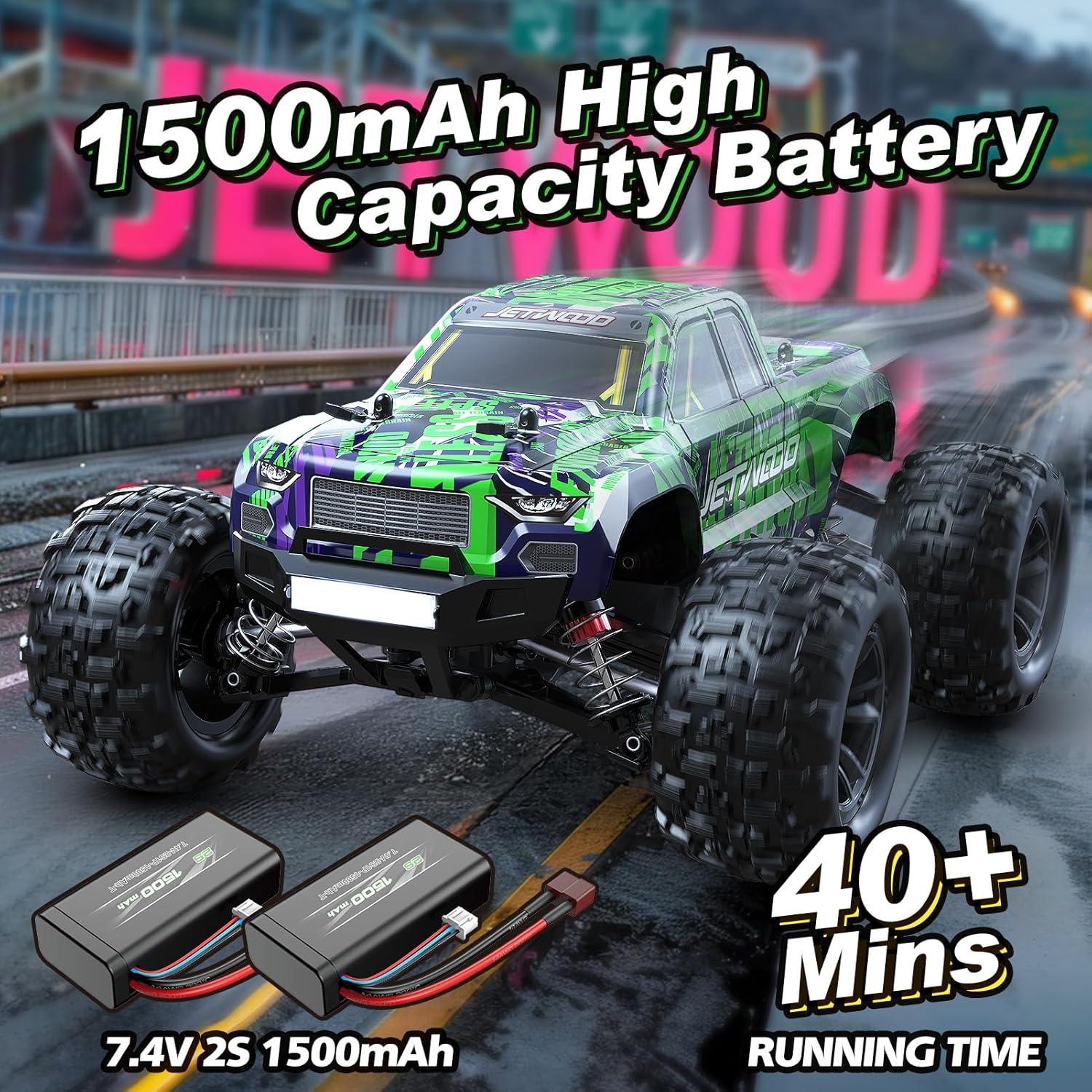 Coche RC Jetwood JC16W 4WD 1/16 Offroad 38 km/h 2 Baterías