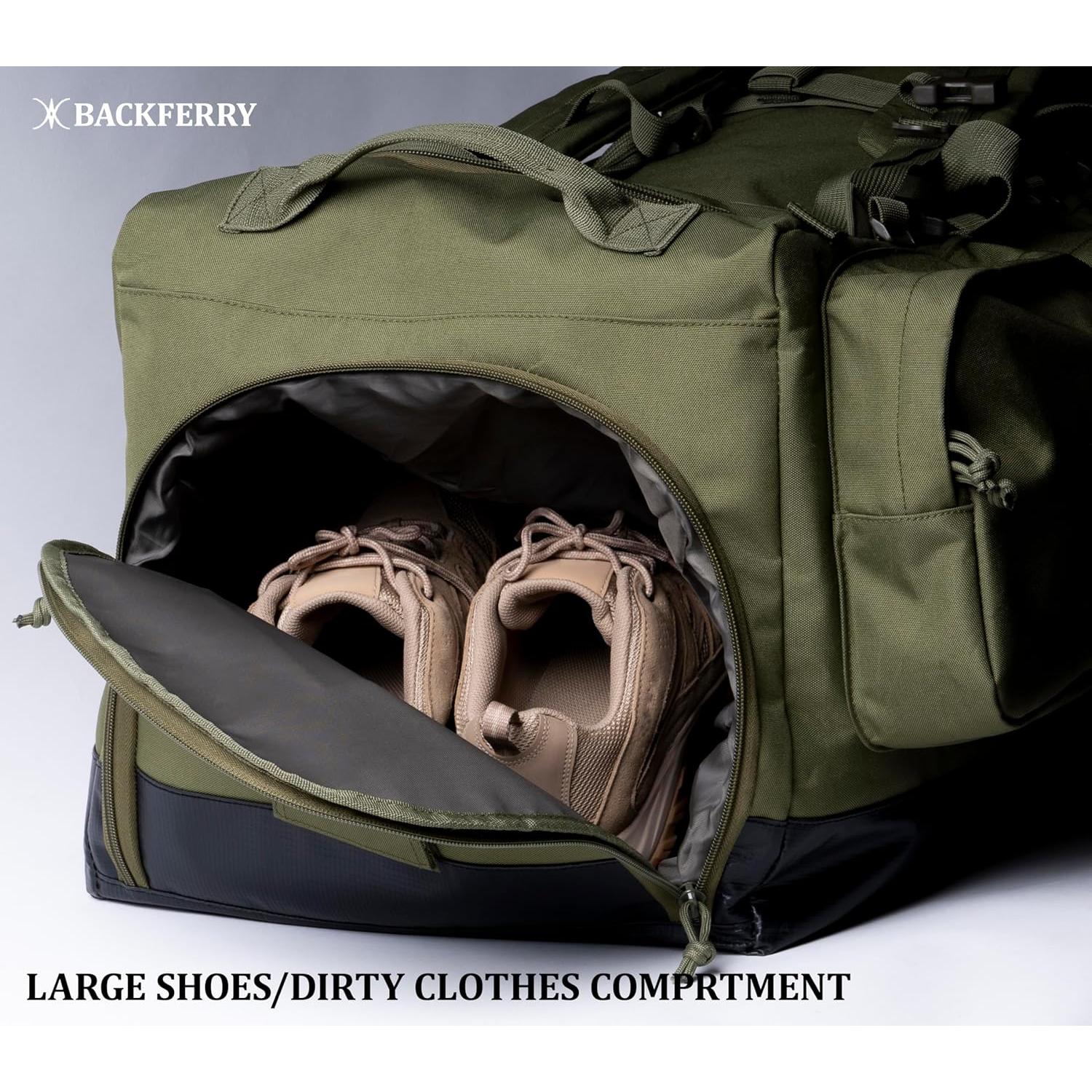 Bolsa Duffle Grande 105L BACKFERRY con Compartimento para Zapatos
