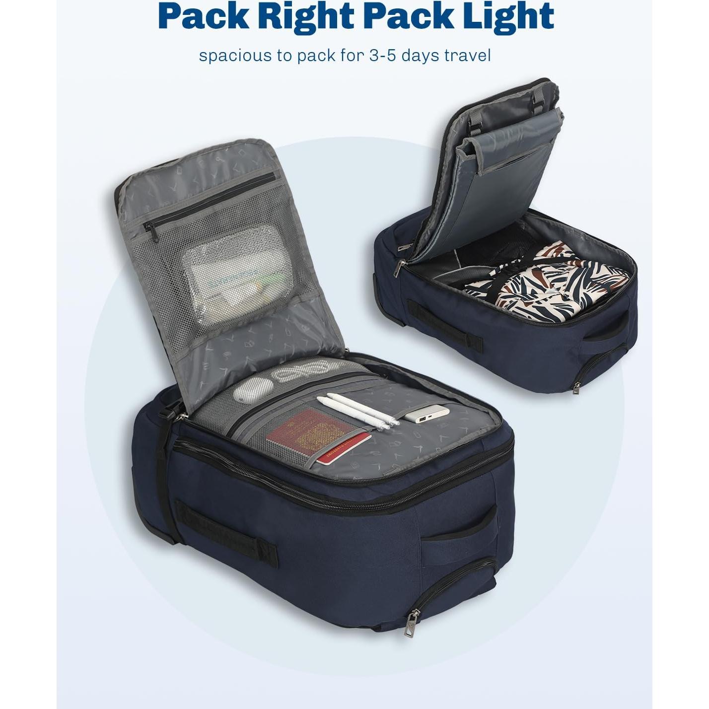 Mochila Rodante Hynes Eagle 42L Aprobada para Vuelo Azul