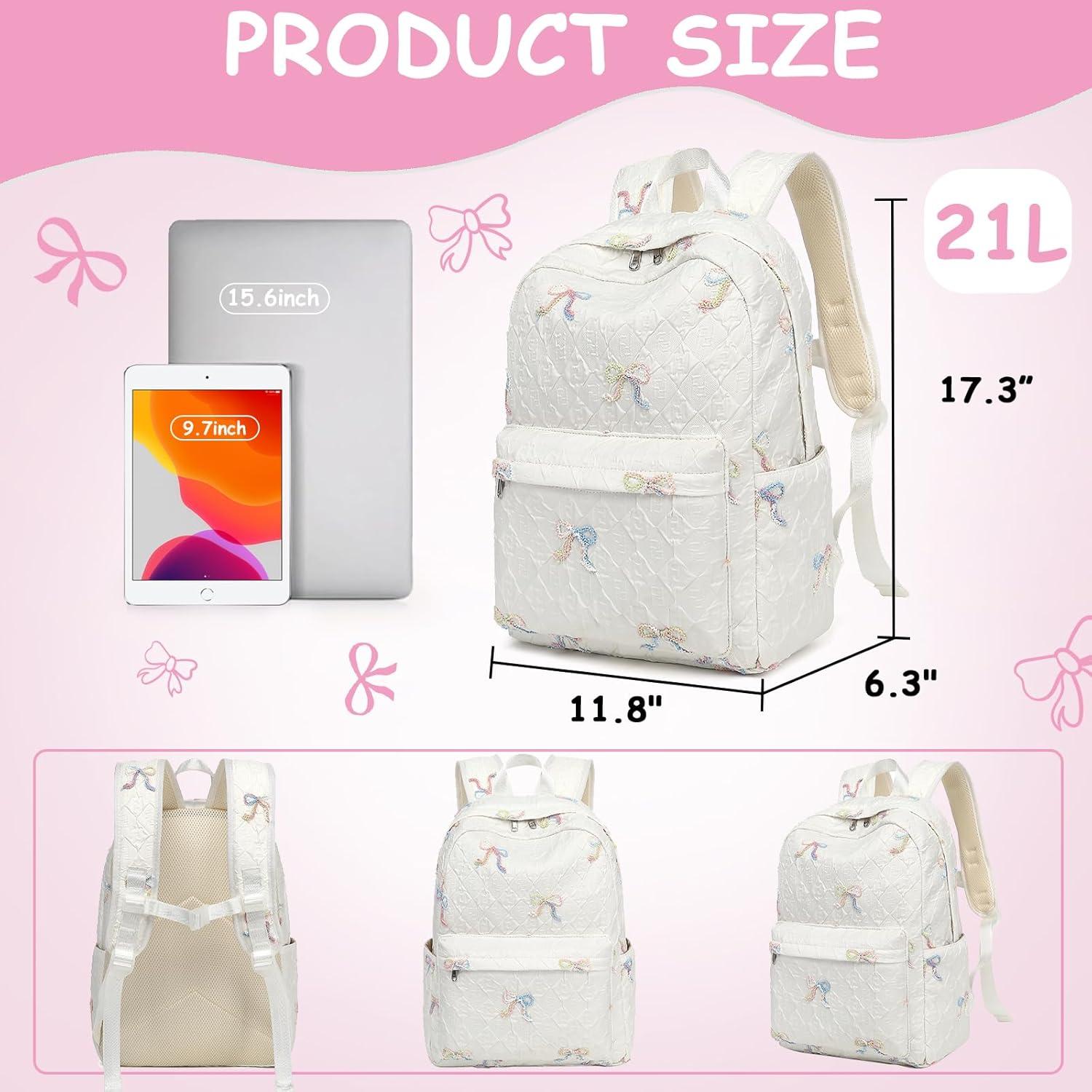 Mochila Infantil CAMTOP Colorida con Lazo Bordado 36cm