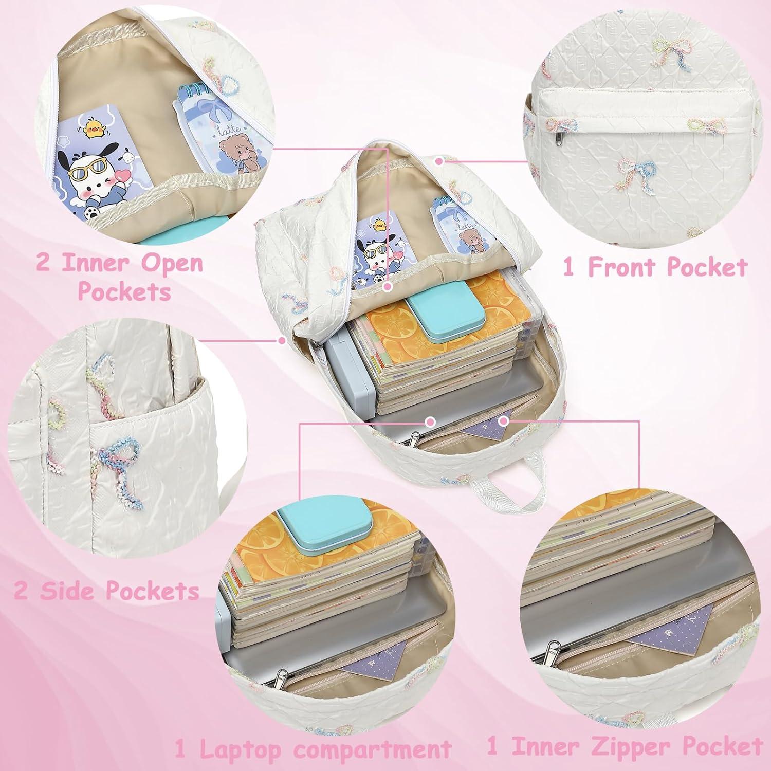 Mochila Infantil CAMTOP Colorida con Lazo Bordado 36cm