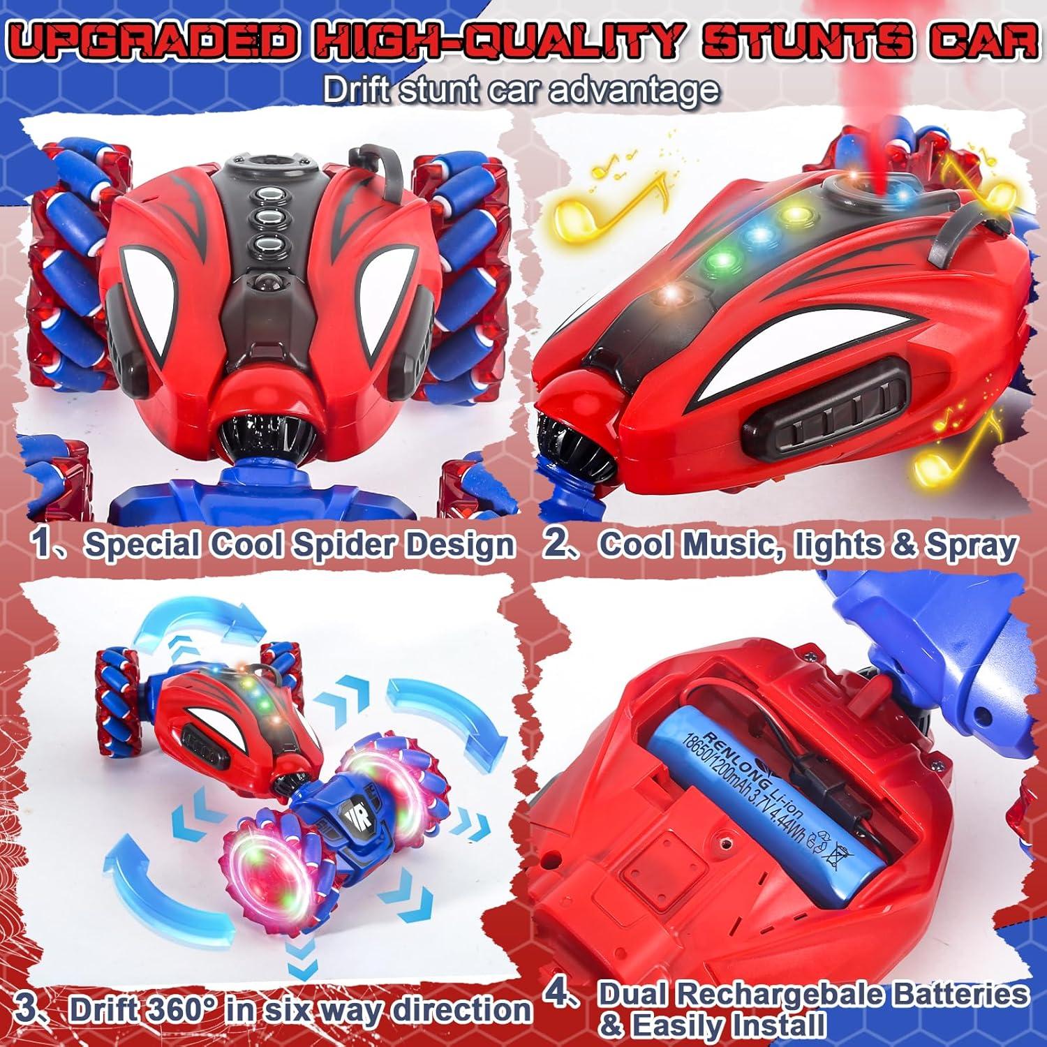 Coche Acrobático RC S-pider 4WD Detección de Gestos 360°