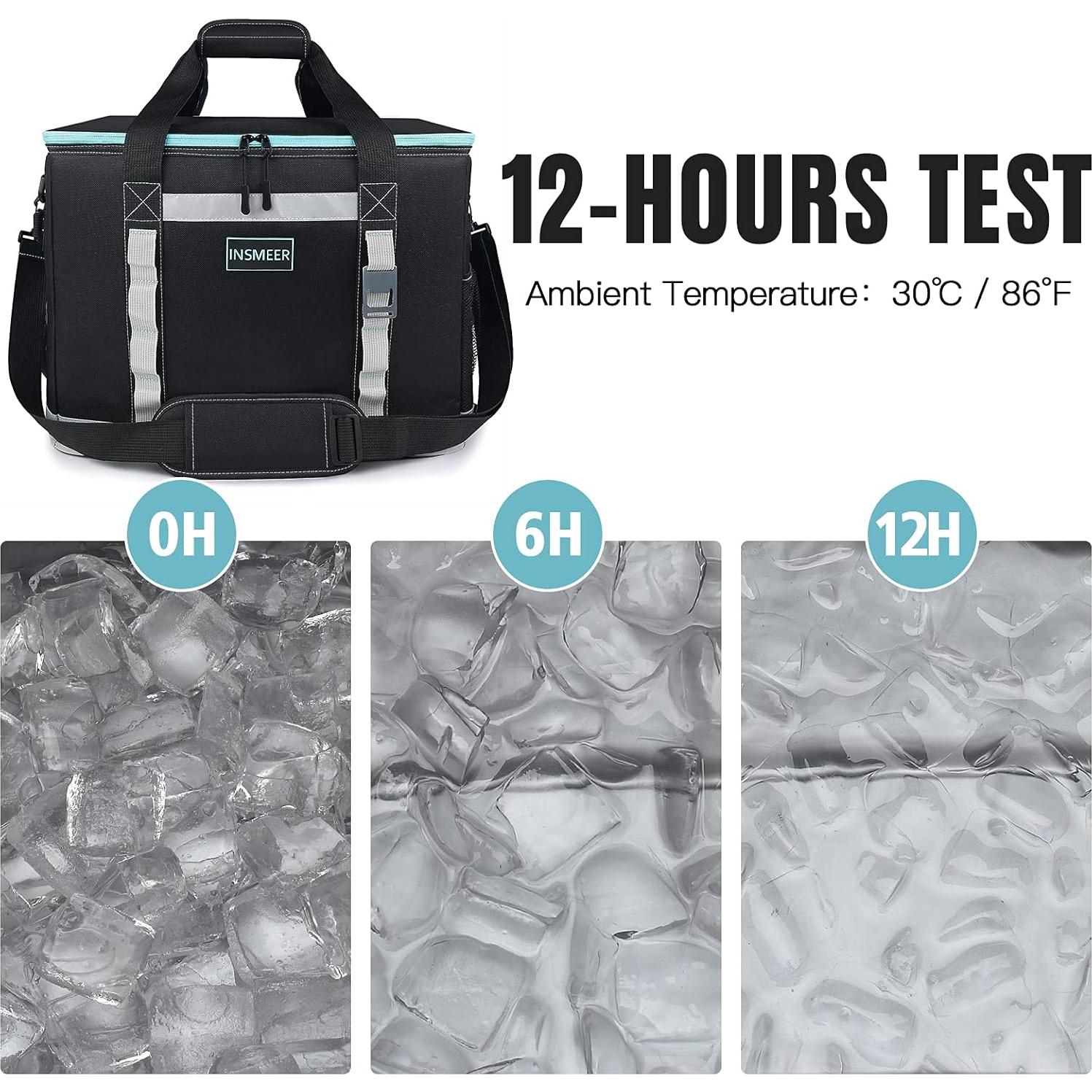 Bolsa Térmica Aislada INSMEER 48L Negra para Camping