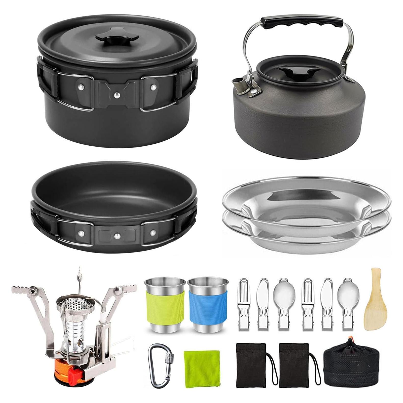 Juego de Utensilios de Cocina para Camping D LIAN DONG 17 Piezas