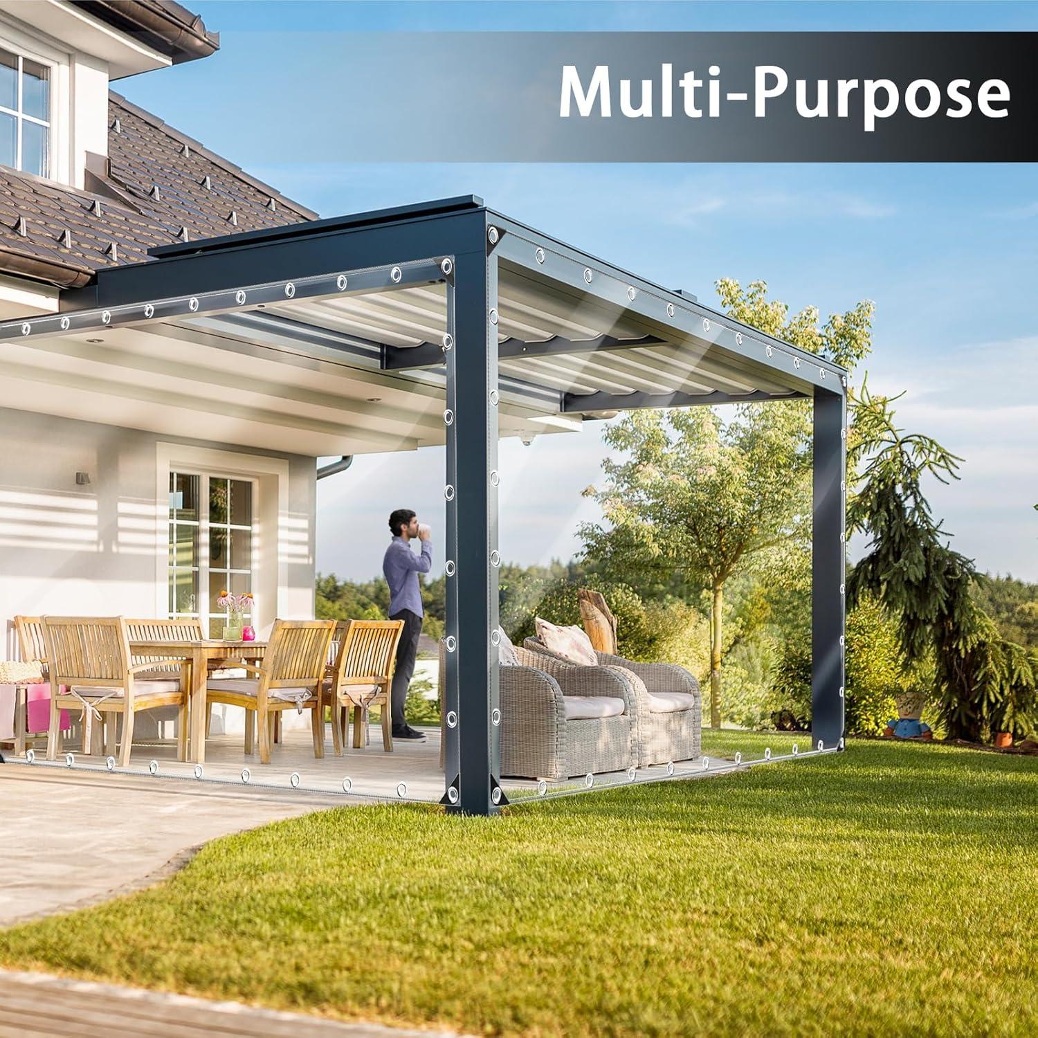 Lona Impermeable Transparente TEENKON 0.91x1.83m 11.8 Mil