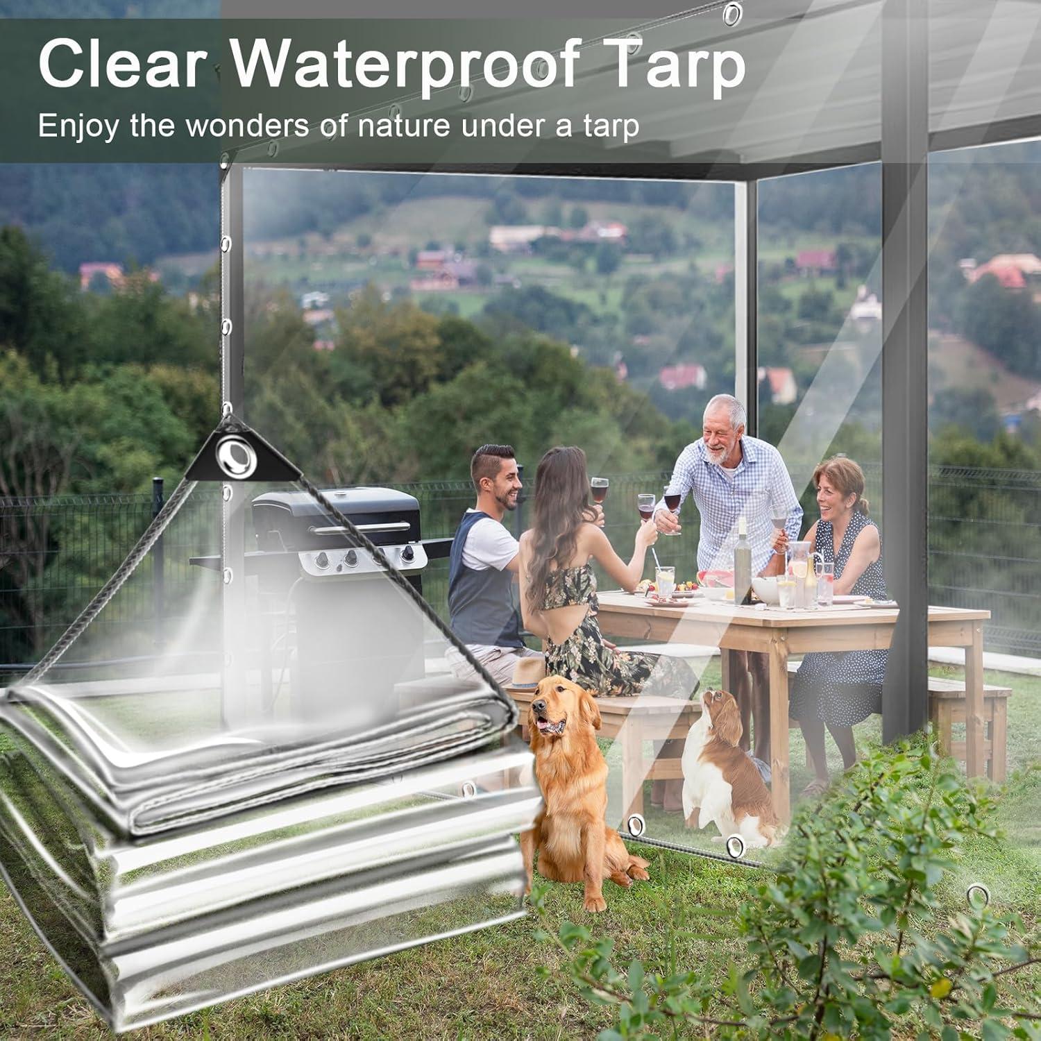 Lona Impermeable Transparente TEENKON 0.91x1.83m 11.8 Mil