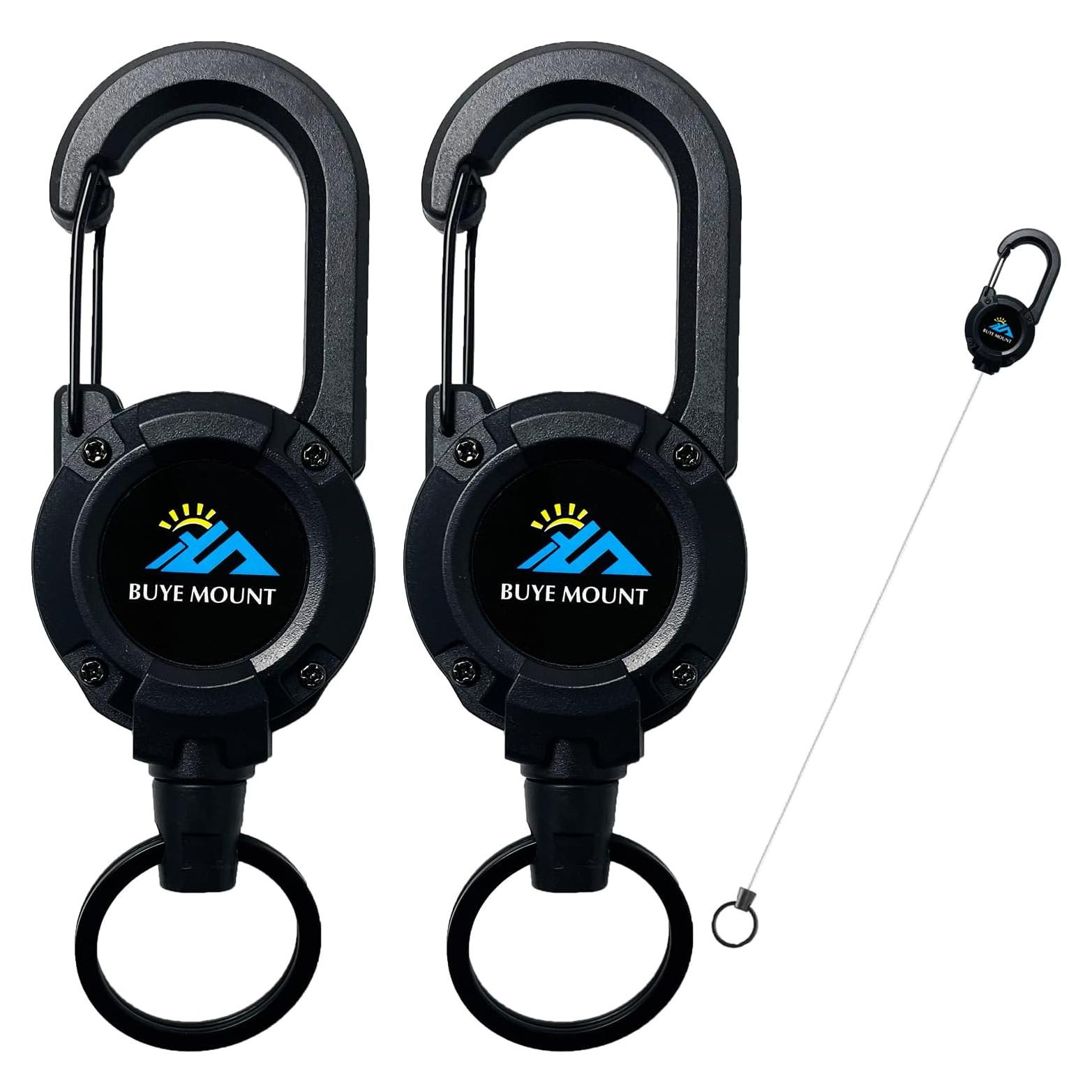 Llave Retráctil Resistente Yojaro 2 Pack Negro 63.5 cm