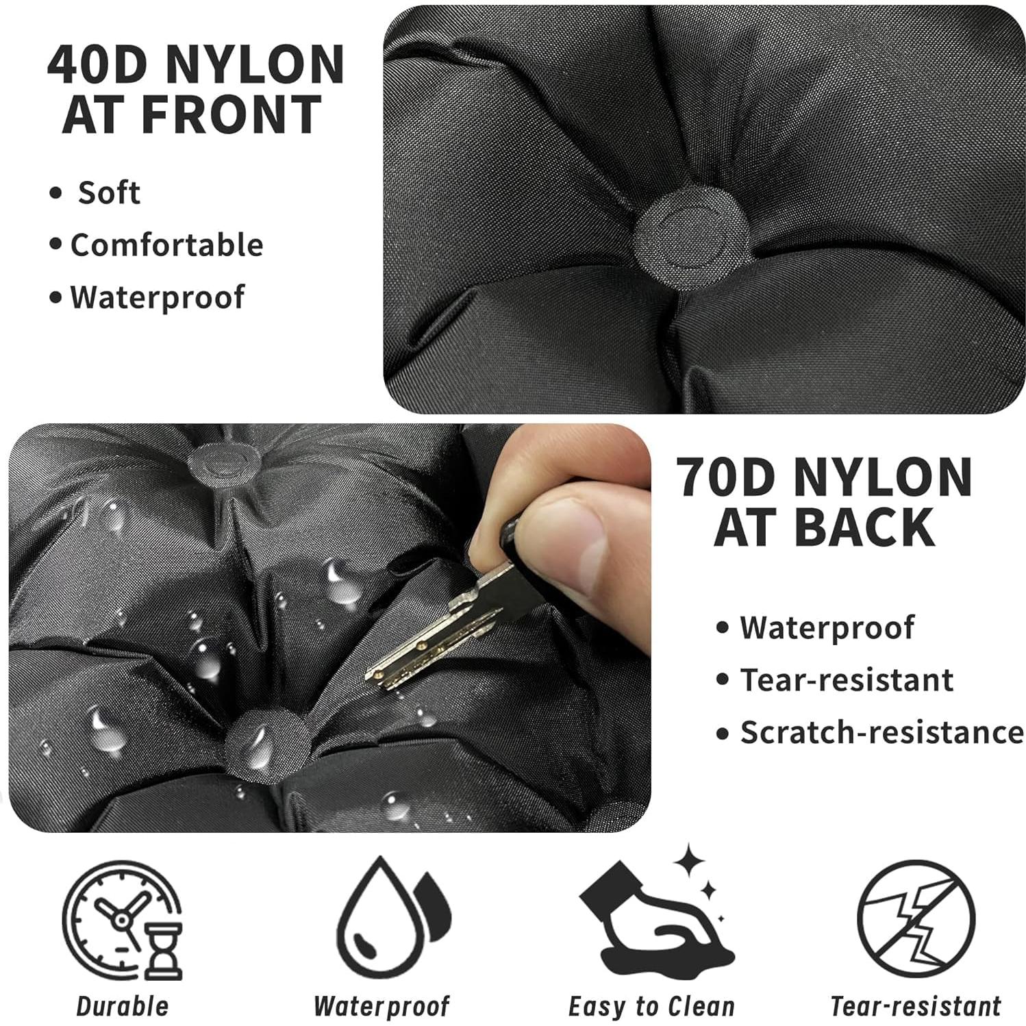 Cojín de Aire Inflable Eulant 2 Pack Negro - Ligero y Portátil