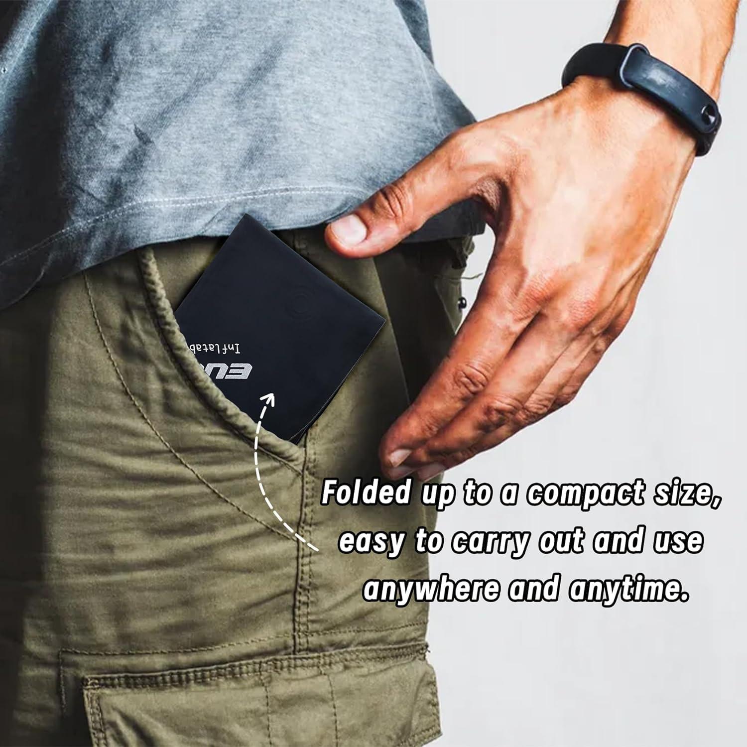 Cojín de Aire Inflable Eulant 2 Pack Negro - Ligero y Portátil