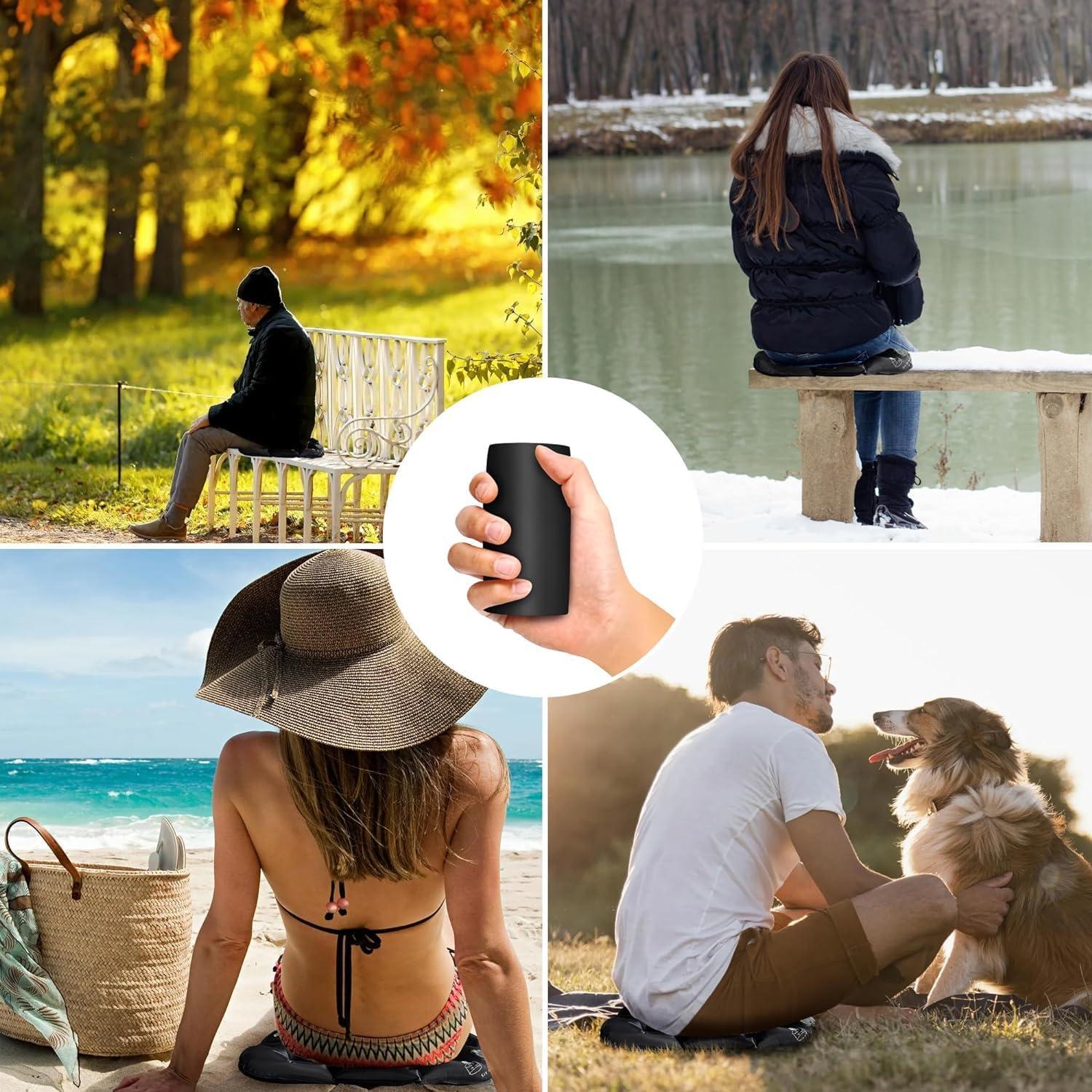 Cojín de Aire Inflable Eulant 2 Pack Negro - Ligero y Portátil