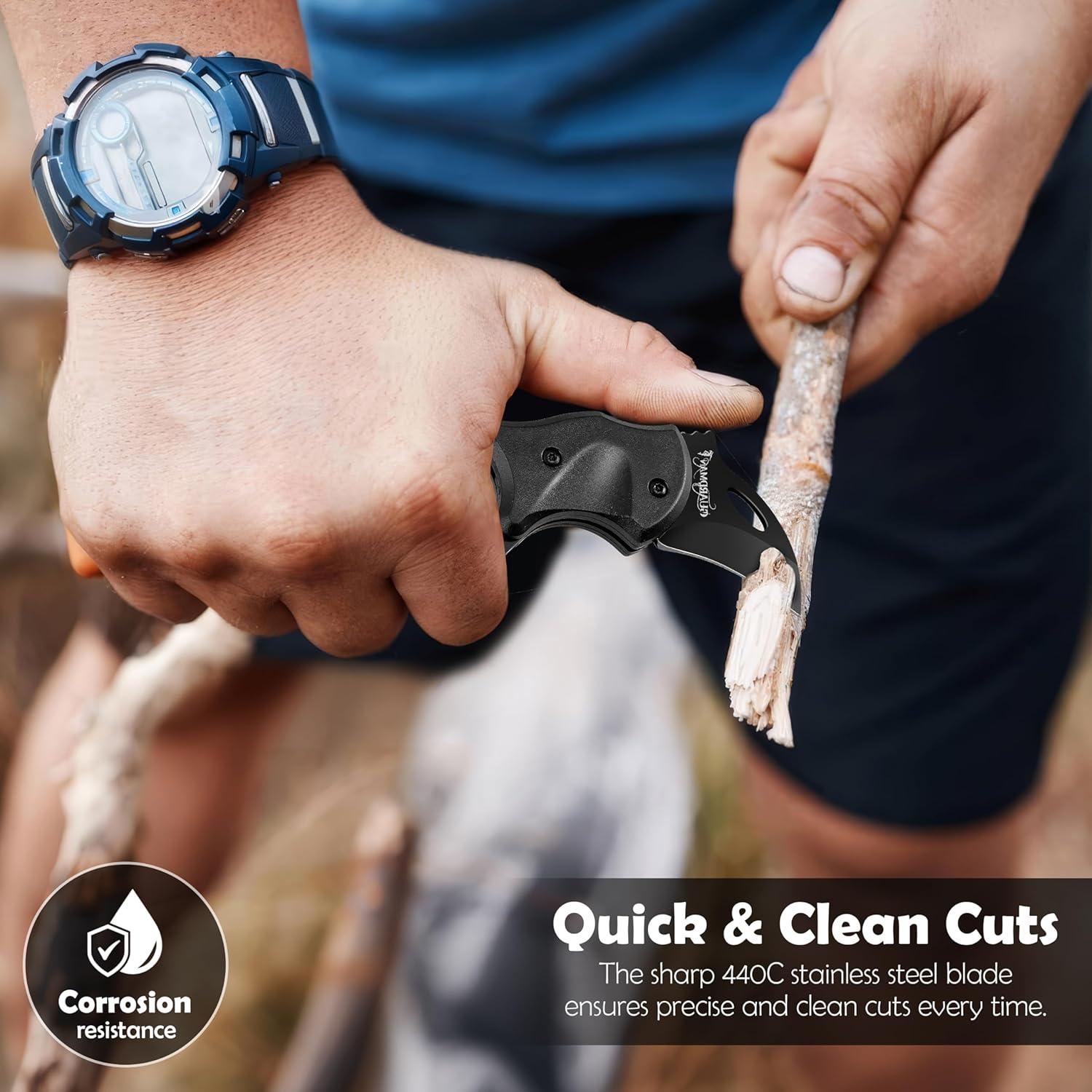 Cuchillo de Bolsillo Plegable GUARDMAN EDC 10 cm Acero Inoxidable