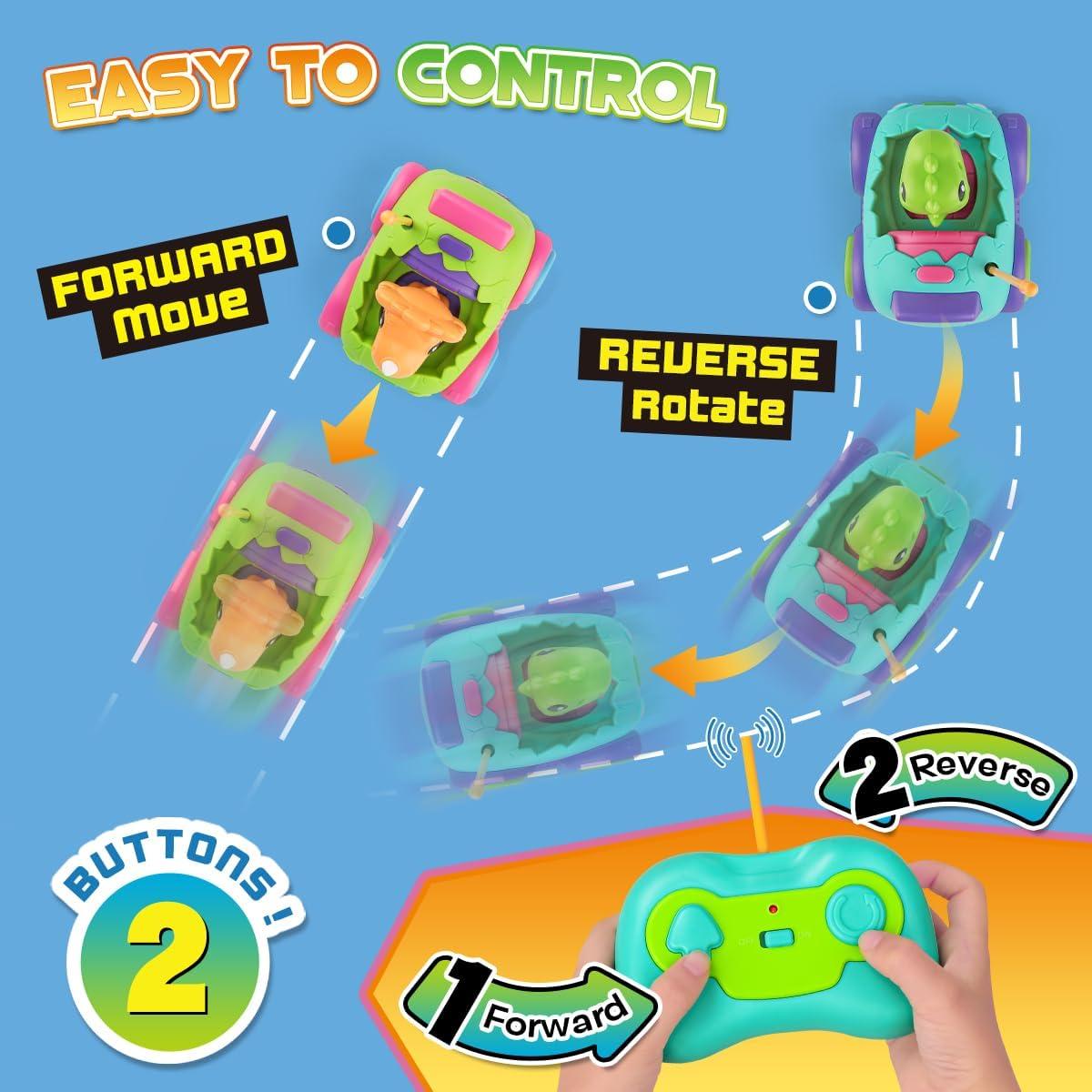 Coche RC Nueplay T-Rex y Triceratops para Niños 2-5 Años