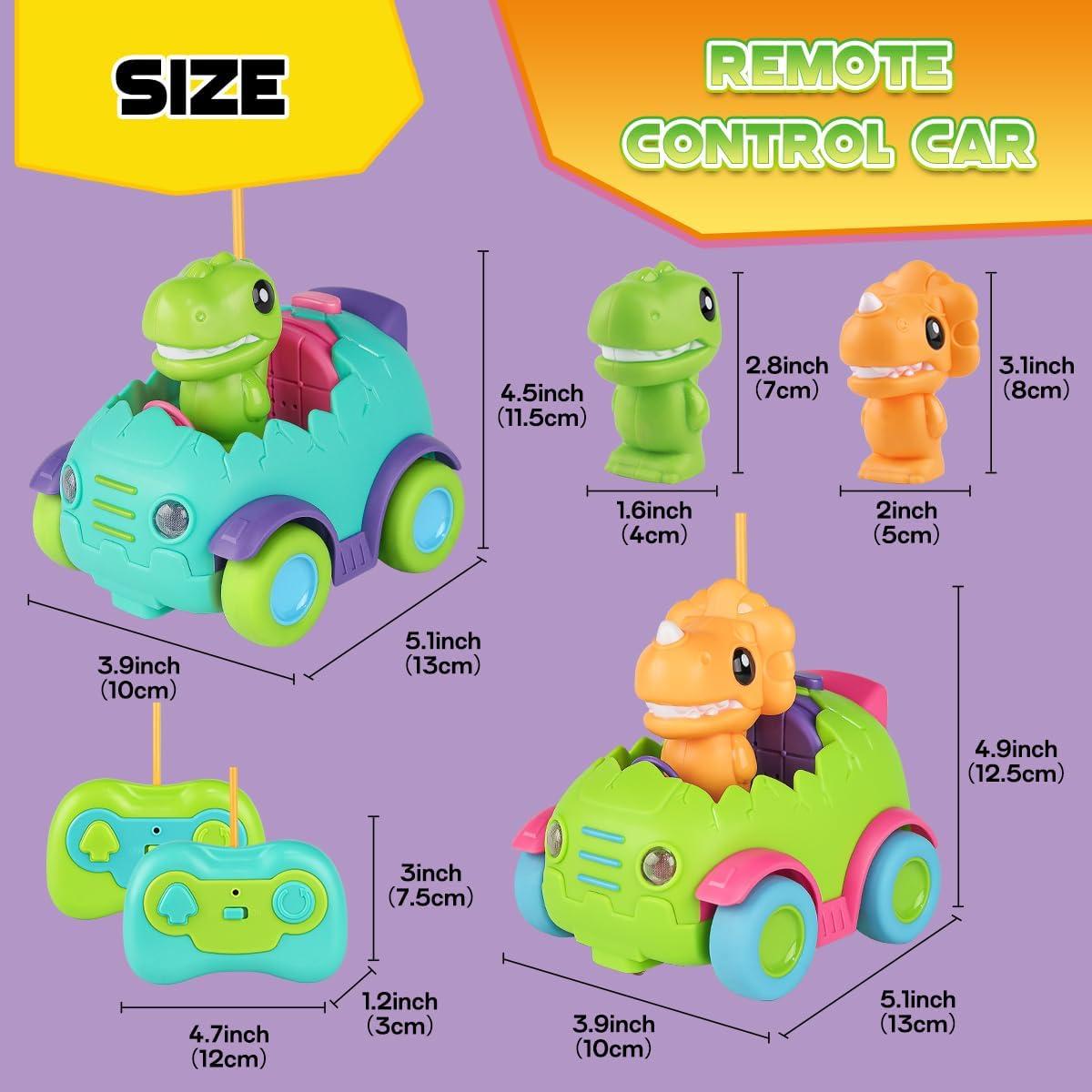 Coche RC Nueplay T-Rex y Triceratops para Niños 2-5 Años