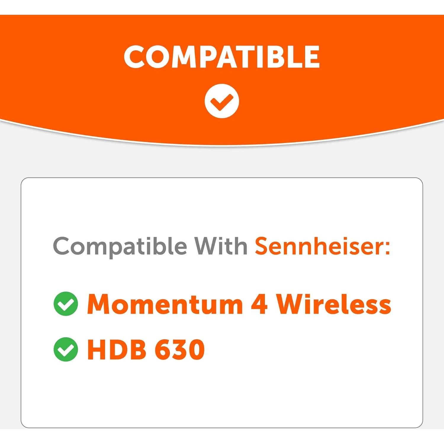 Almohadillas de Reemplazo Wicked Cushions para Sennheiser Momentum 4 y HDB 630 - Negro