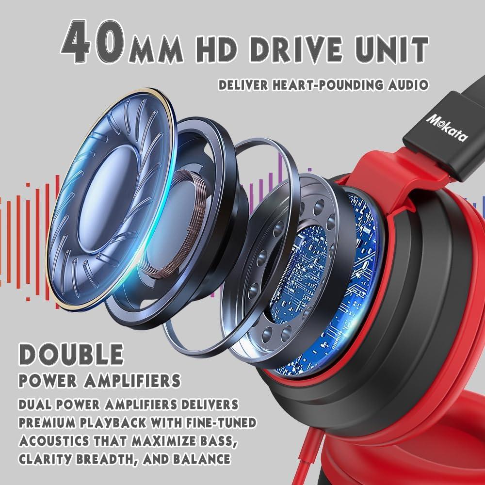 Auriculares MOKATA para Niños Plegables 85dB Negro