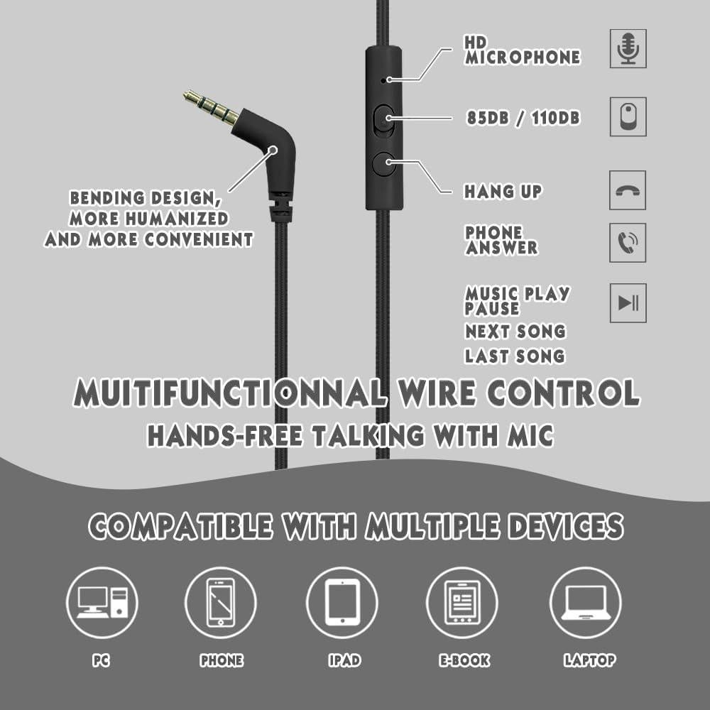 Auriculares MOKATA para Niños Plegables 85dB Negro